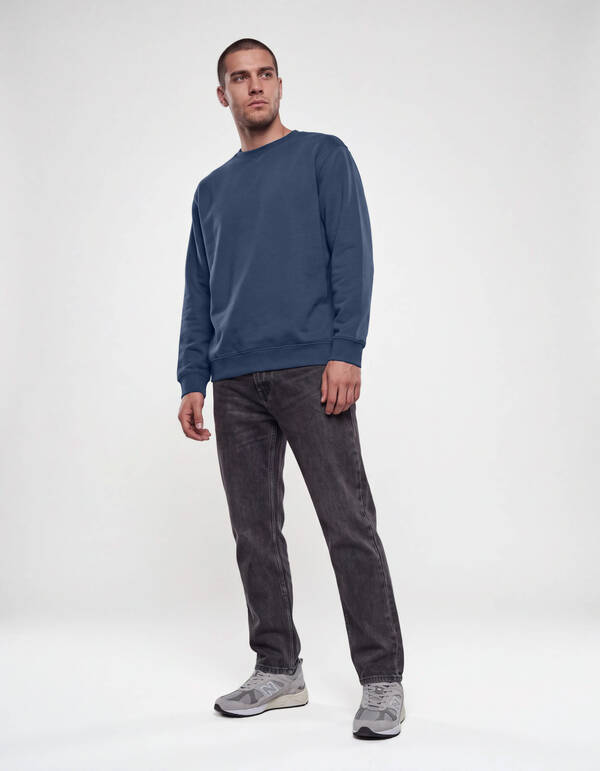 Relaxed Basis Sweater Donkerblauw SHOEBY MEN