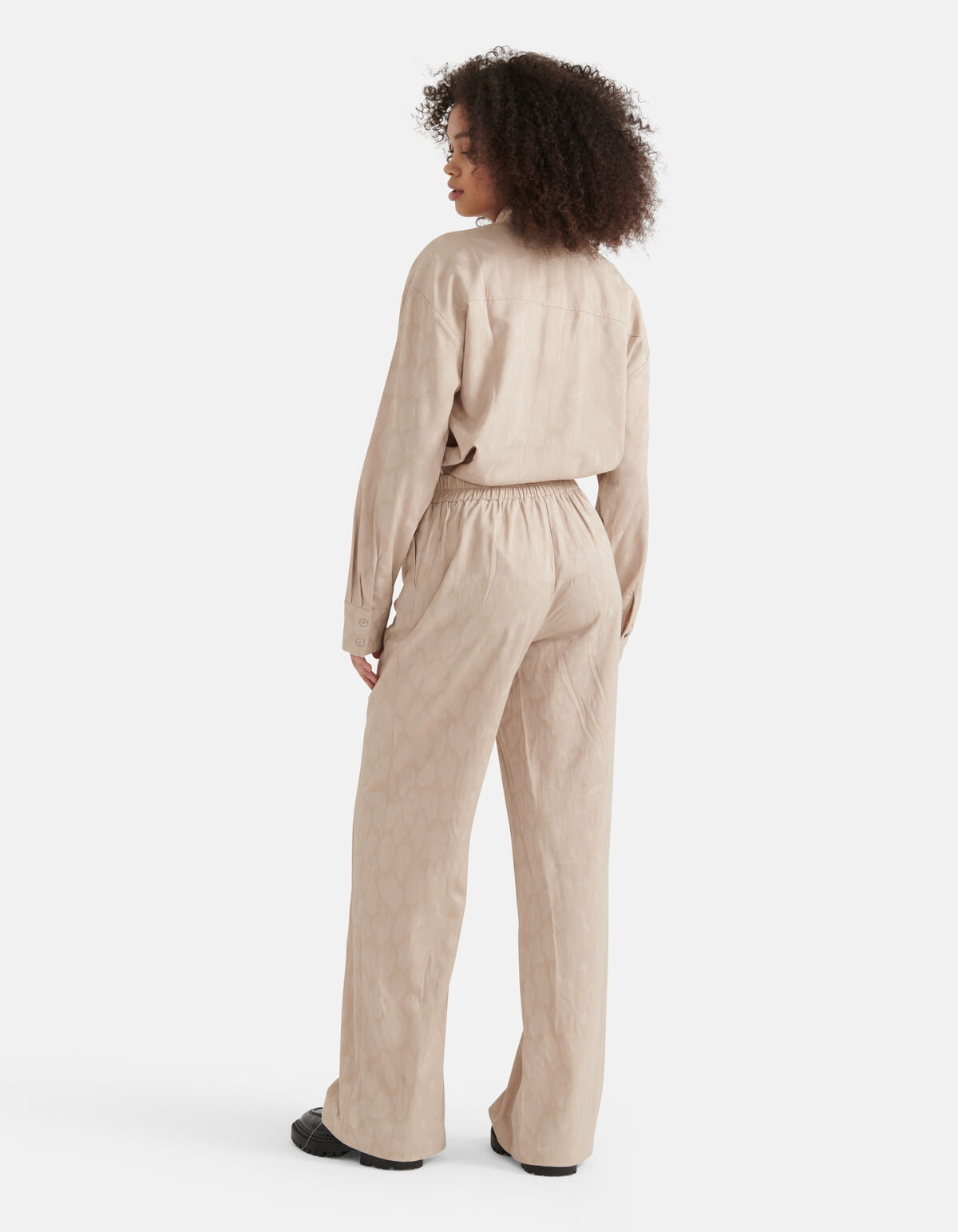 Satijnen Animal Broek Sand SHOEBY WOMEN