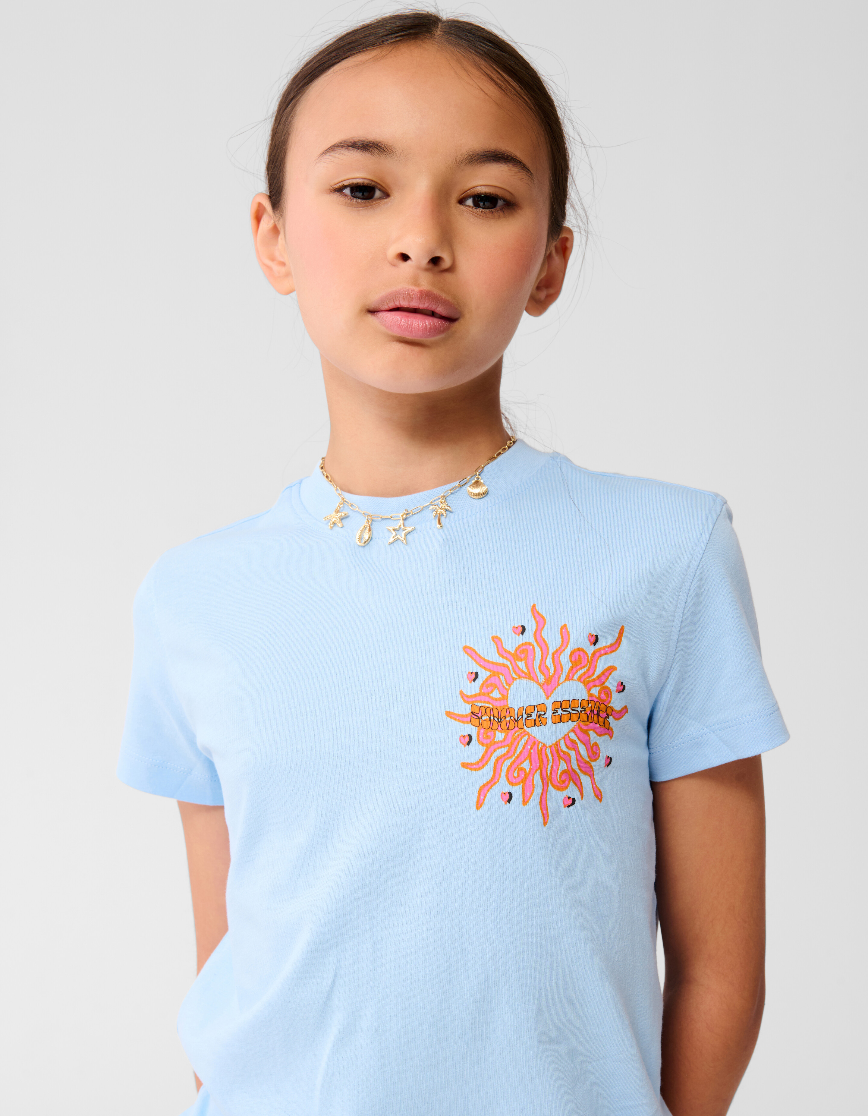 Cool Artwork T-shirt Lichtblauw SHOEBY GIRLS