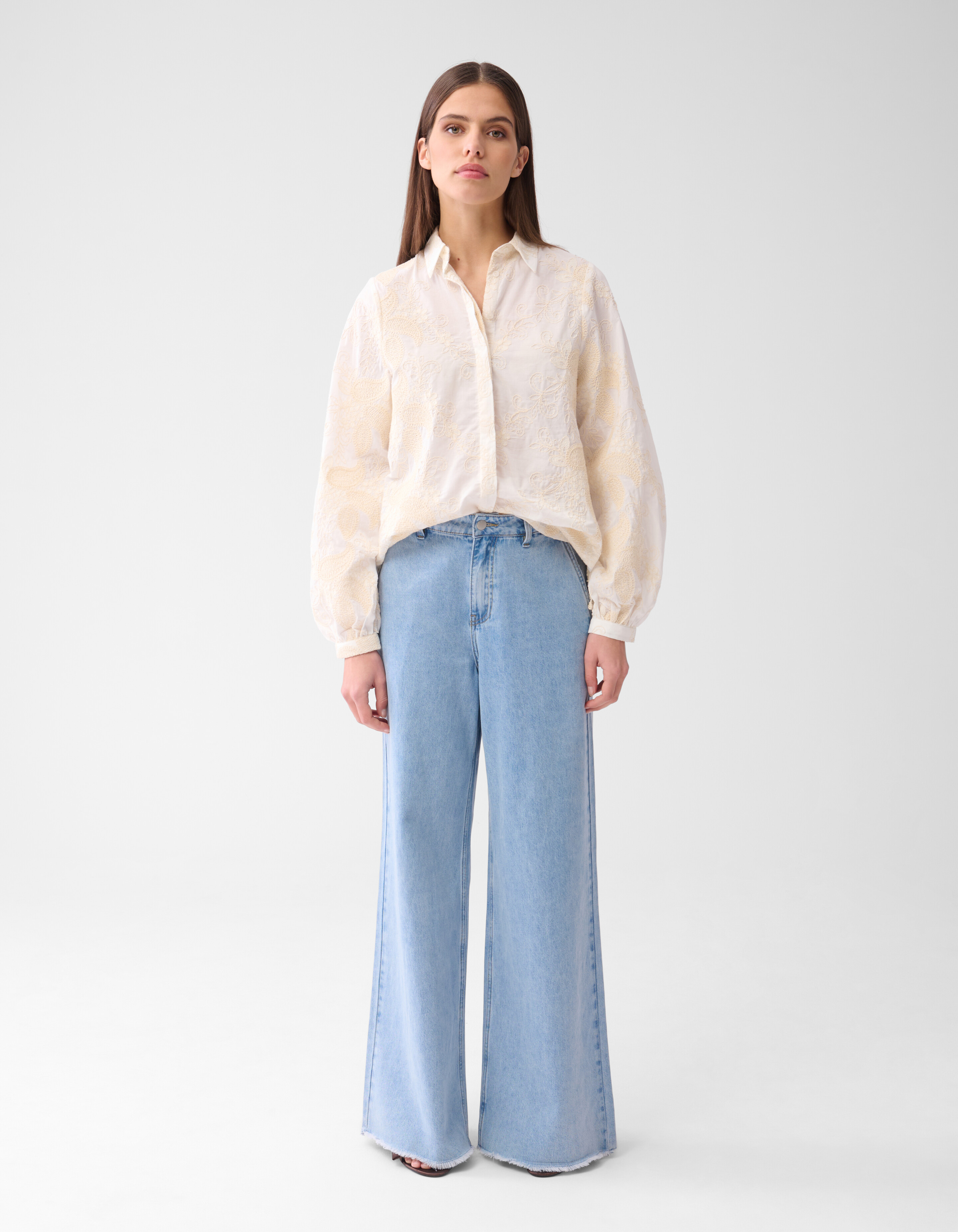 Embroidery Blouse Gebroken Wit SHOEBY WOMEN
