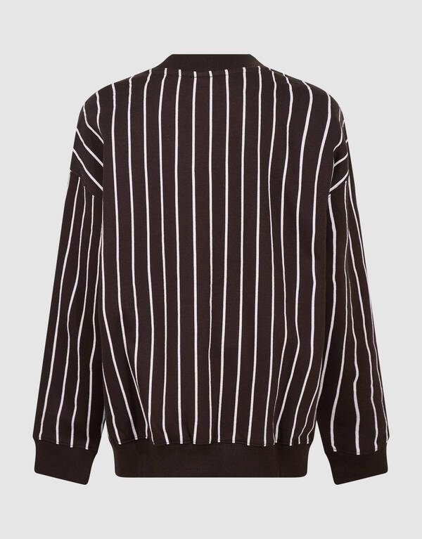 Gestreepte Baseball Sweater Bruin SHOEBY BOYS