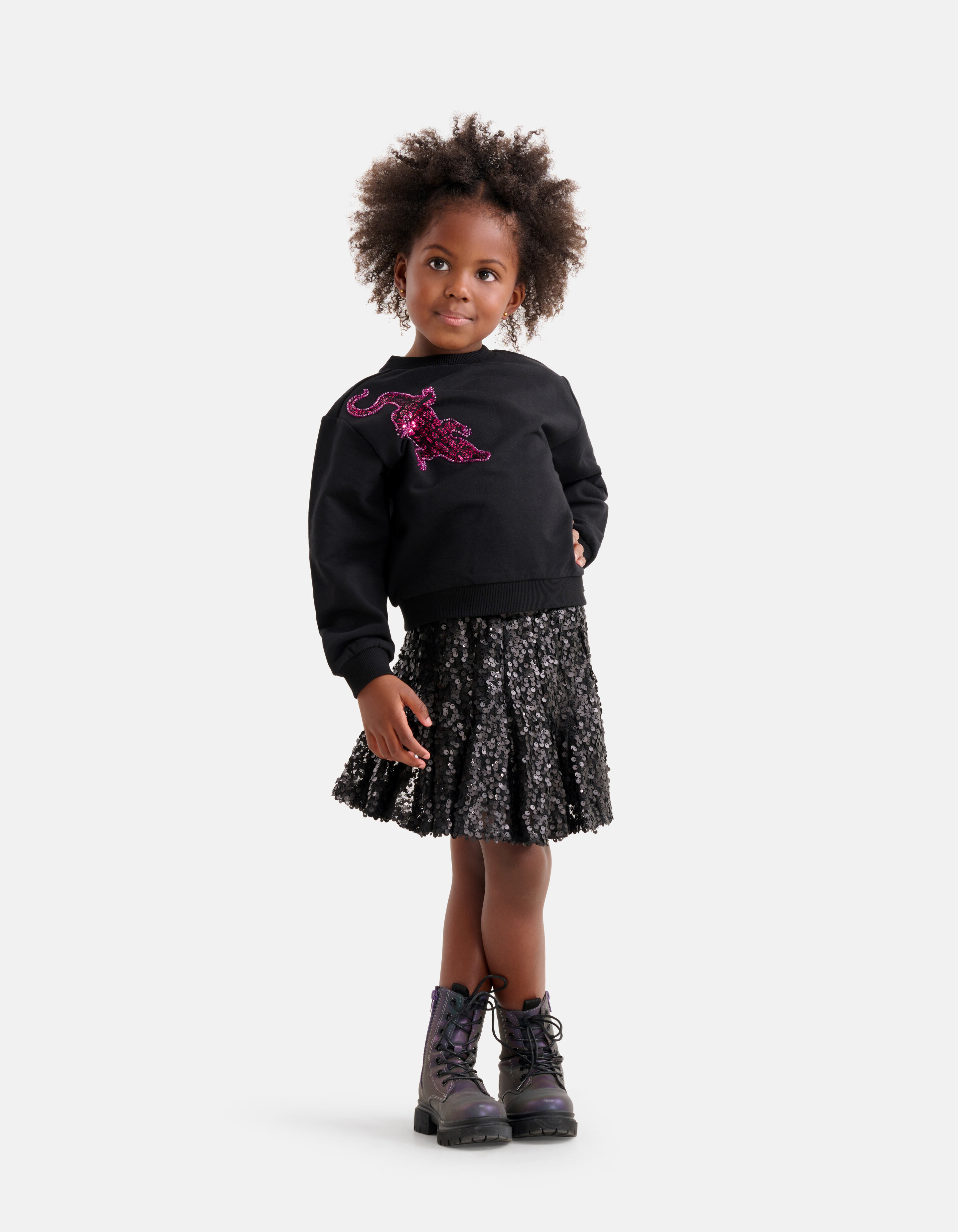 Pailletten Sweater Zwart SHOEBY GIRLS