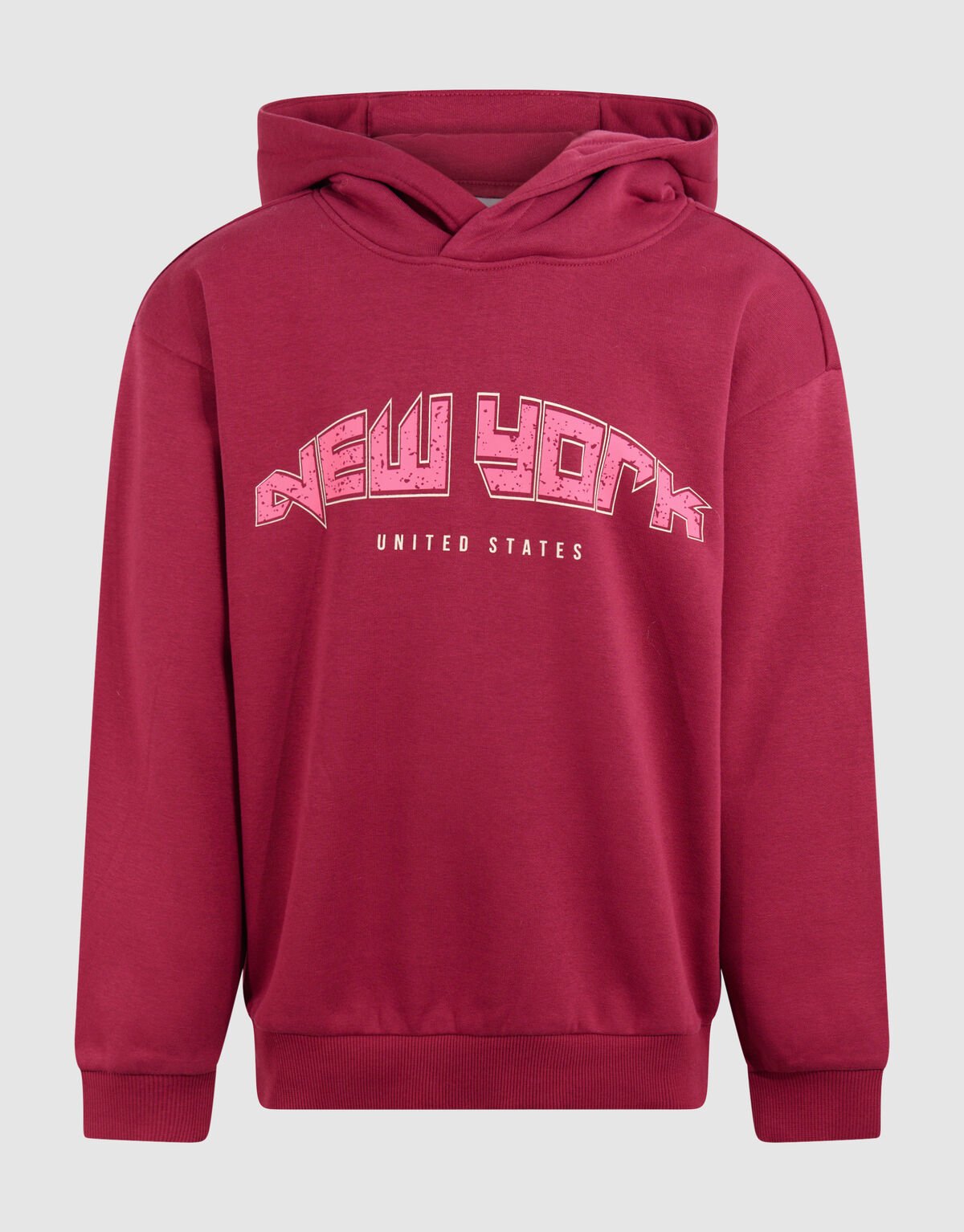 New York Artwork Hoodie Donkerrood SHOEBY GIRLS