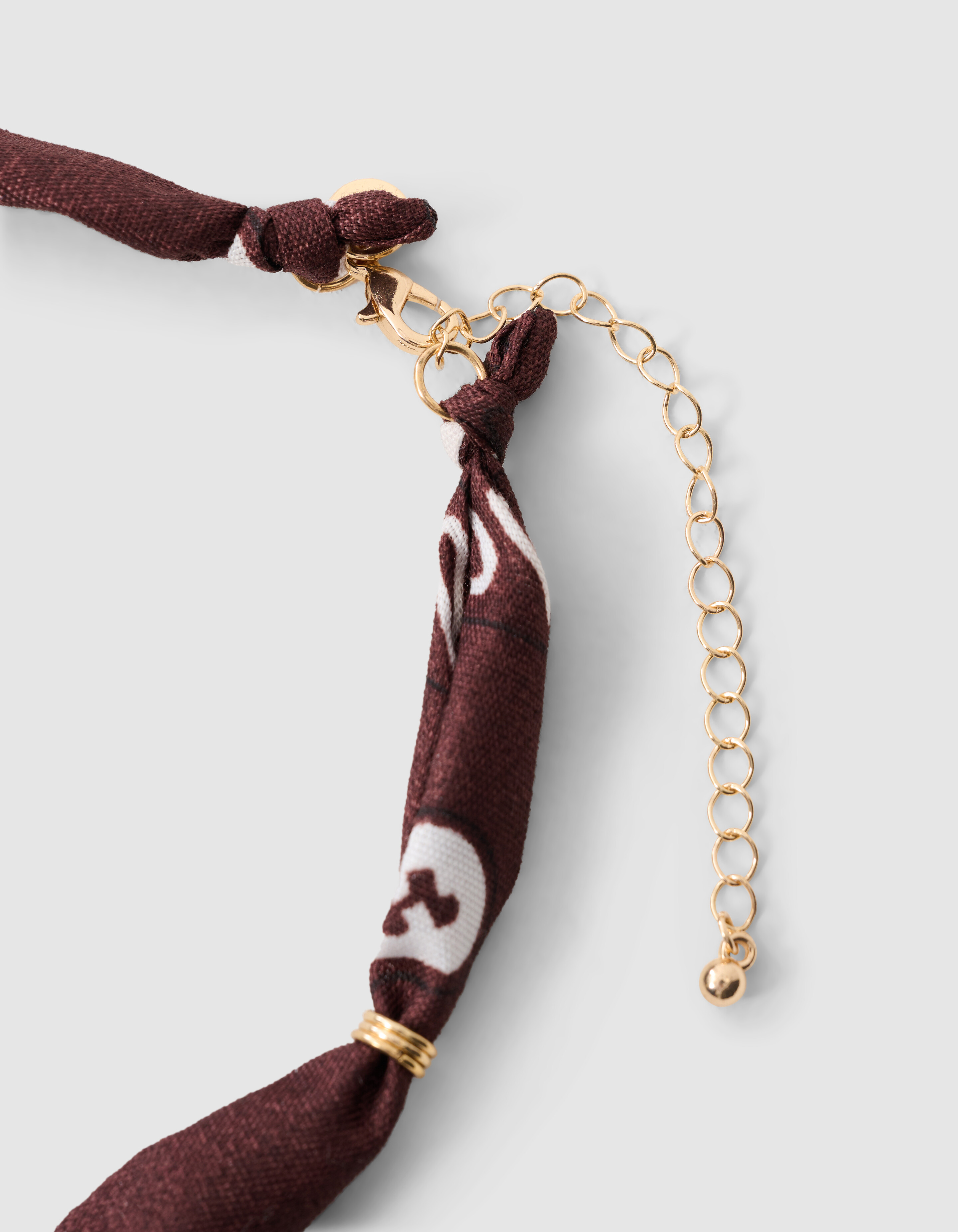 Bandana Charm Ketting Bruin SHOEBY ACCESSOIRES