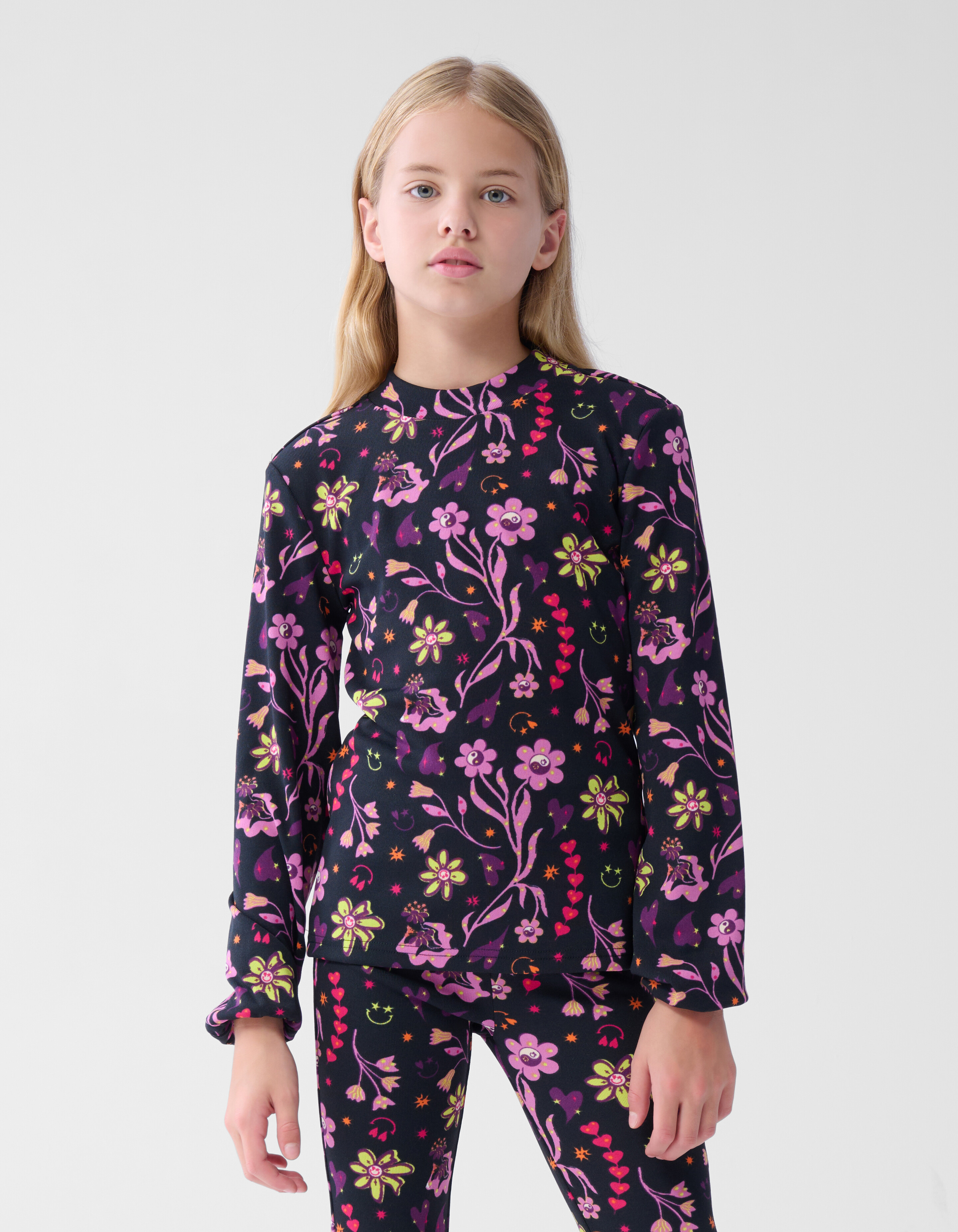 Doodle Print Top Zwart SHOEBY GIRLS