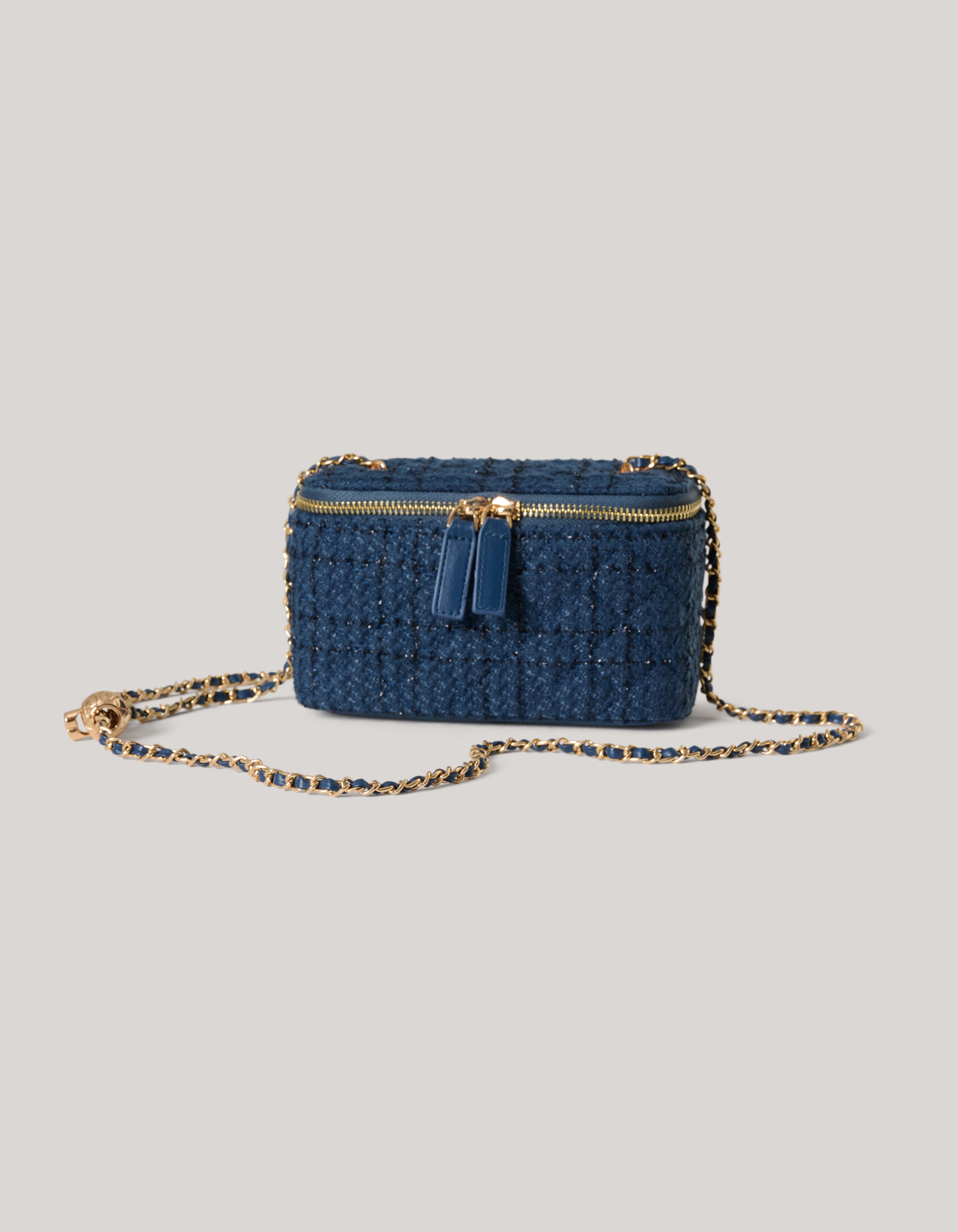Quilted Tas Donkerblauw Shoeby