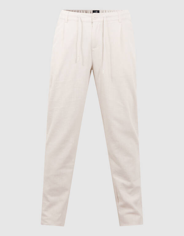 Structuur Regular Fit Broek Lichtgrijs SHOEBY MEN