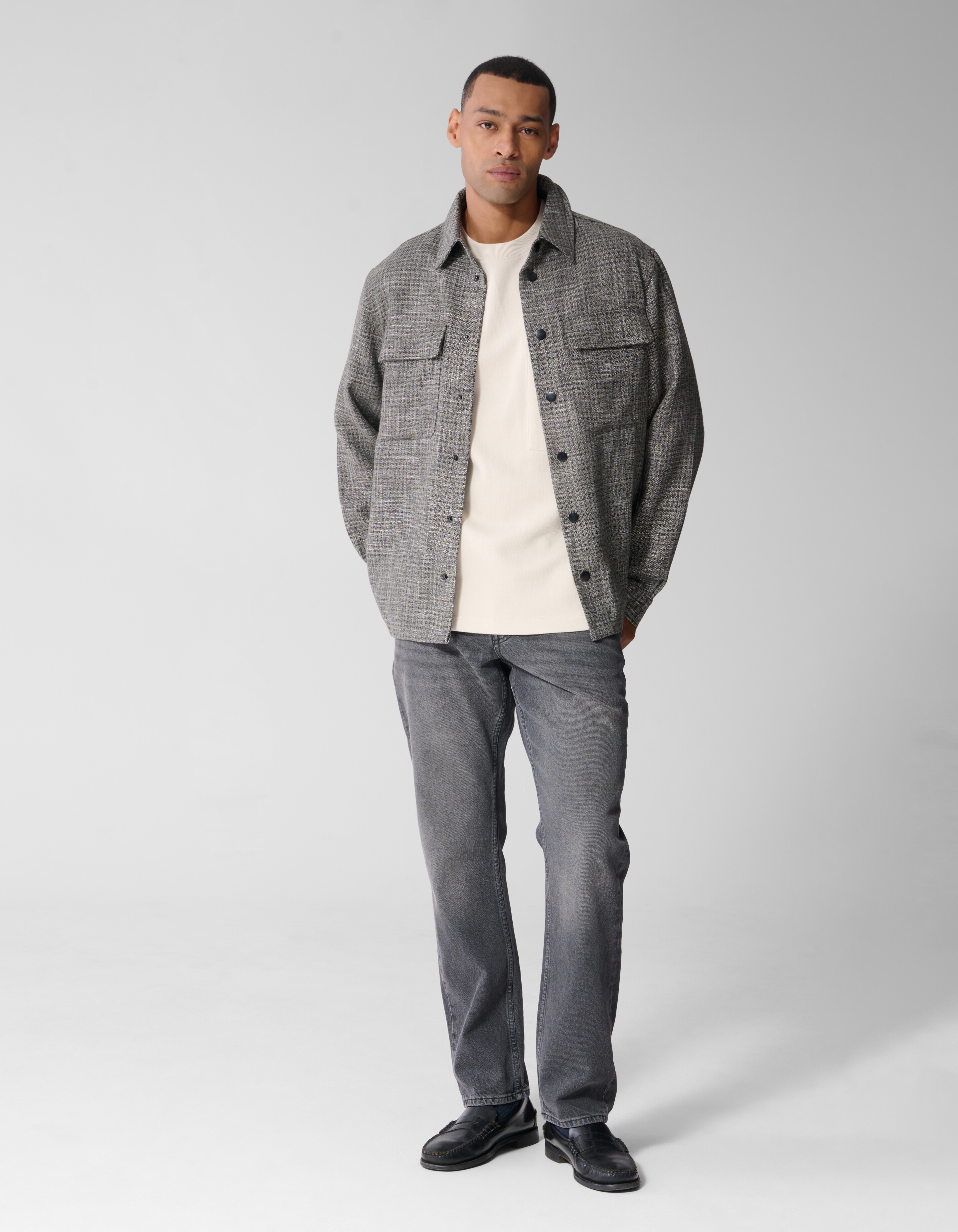Geruit Overshirt Grijs SHOEBY MEN