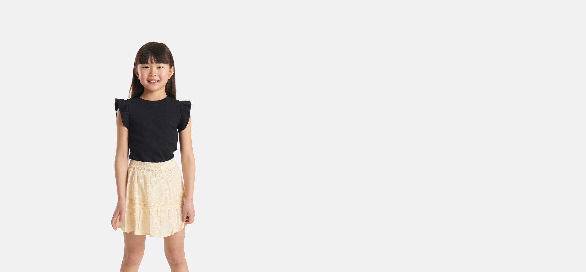 Lurex Rok Gebroken Wit SHOEBY GIRLS