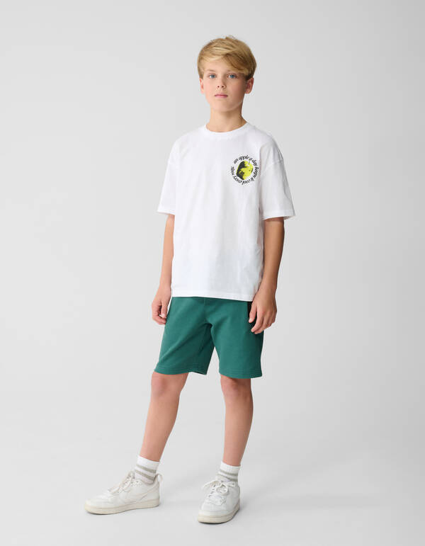 Apple Artwork T-shirt Wit SHOEBY BOYS