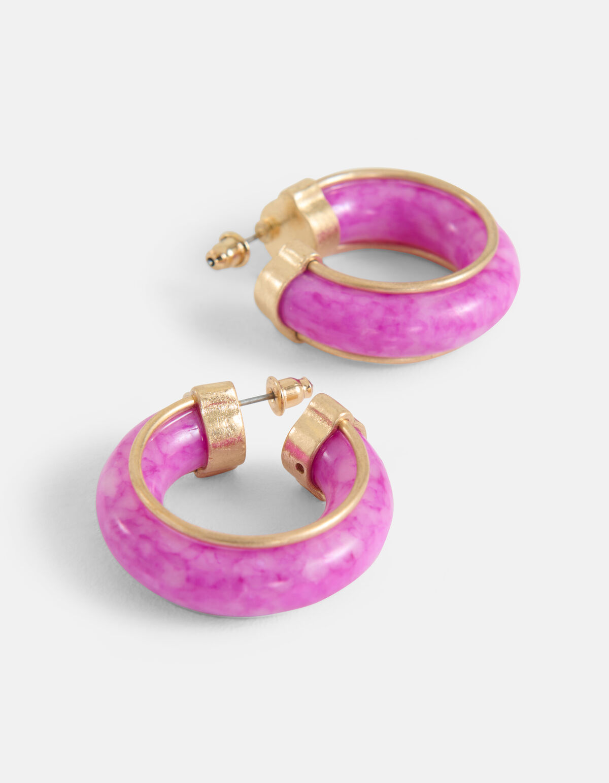 Hoops Oorbellen Paars SHOEBY ACCESSOIRES