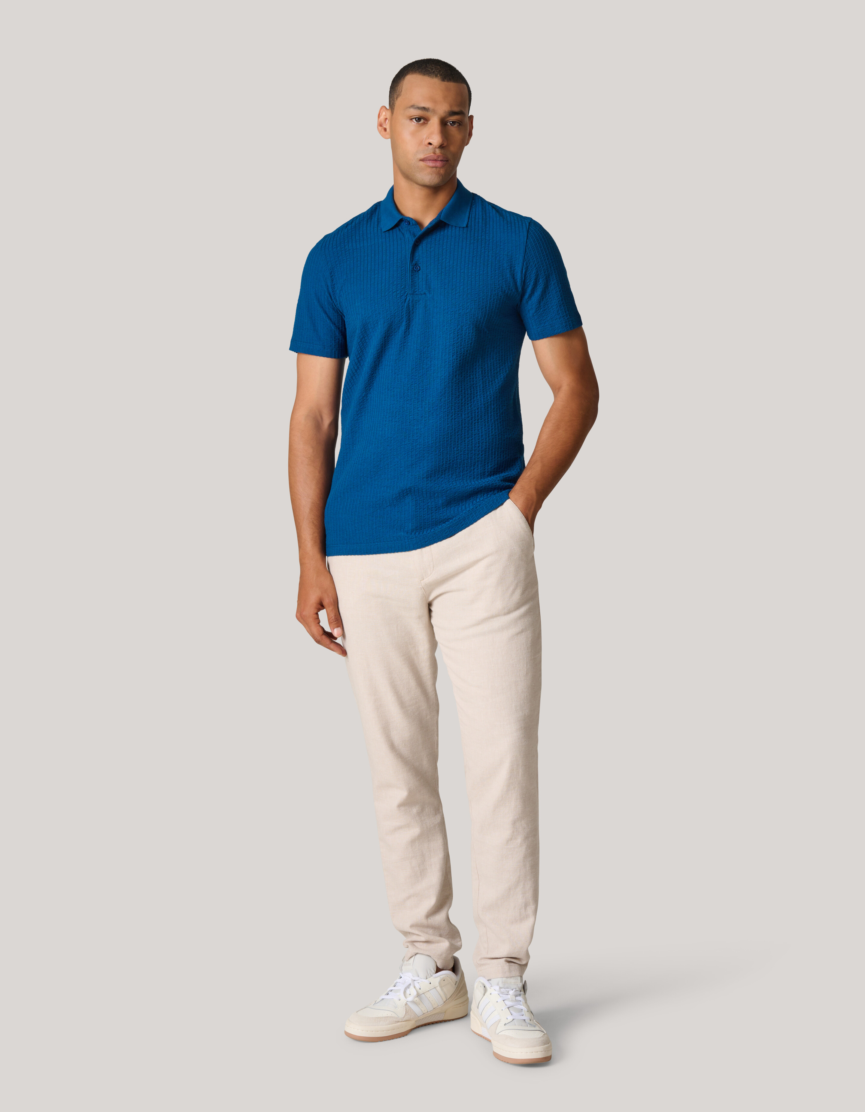 Structuur Polo Blauw SHOEBY MEN