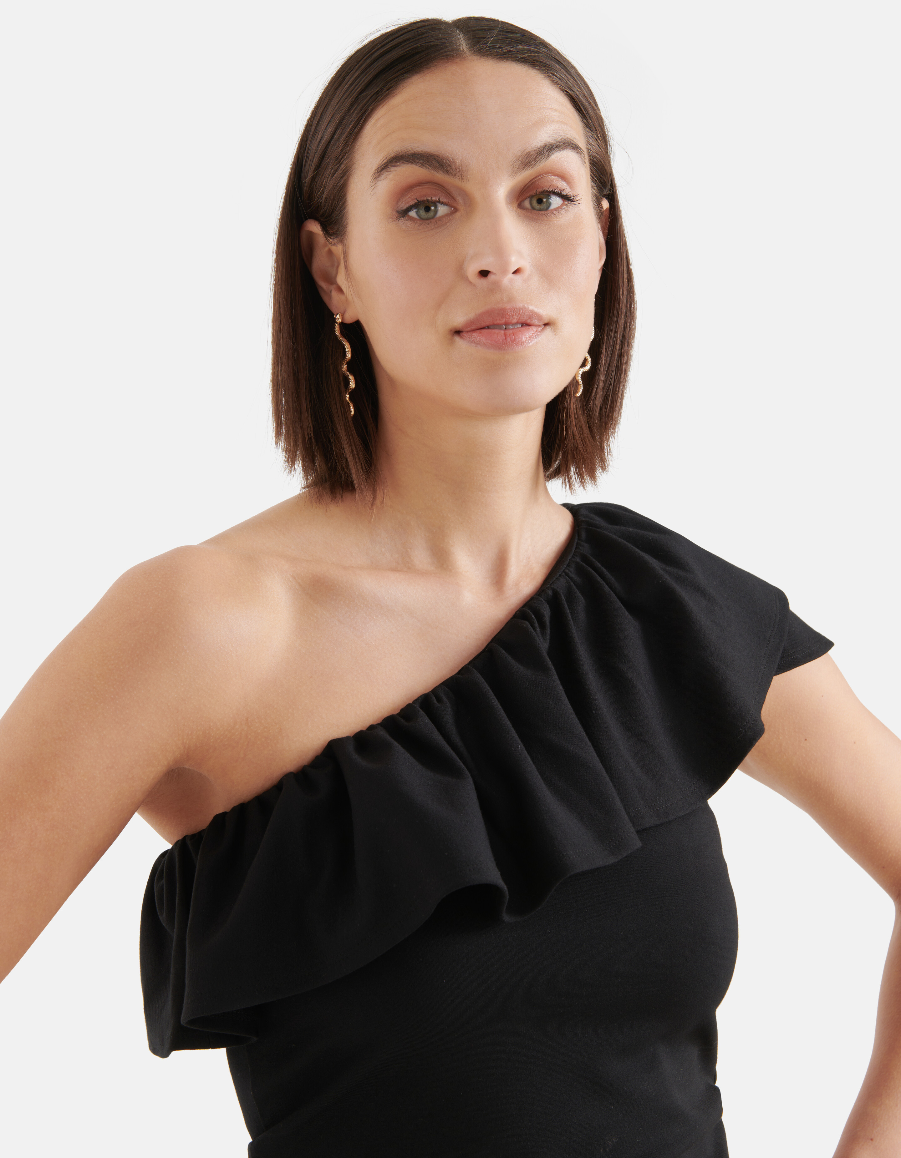 Ruffle Top Zwart SHOEBY WOMEN