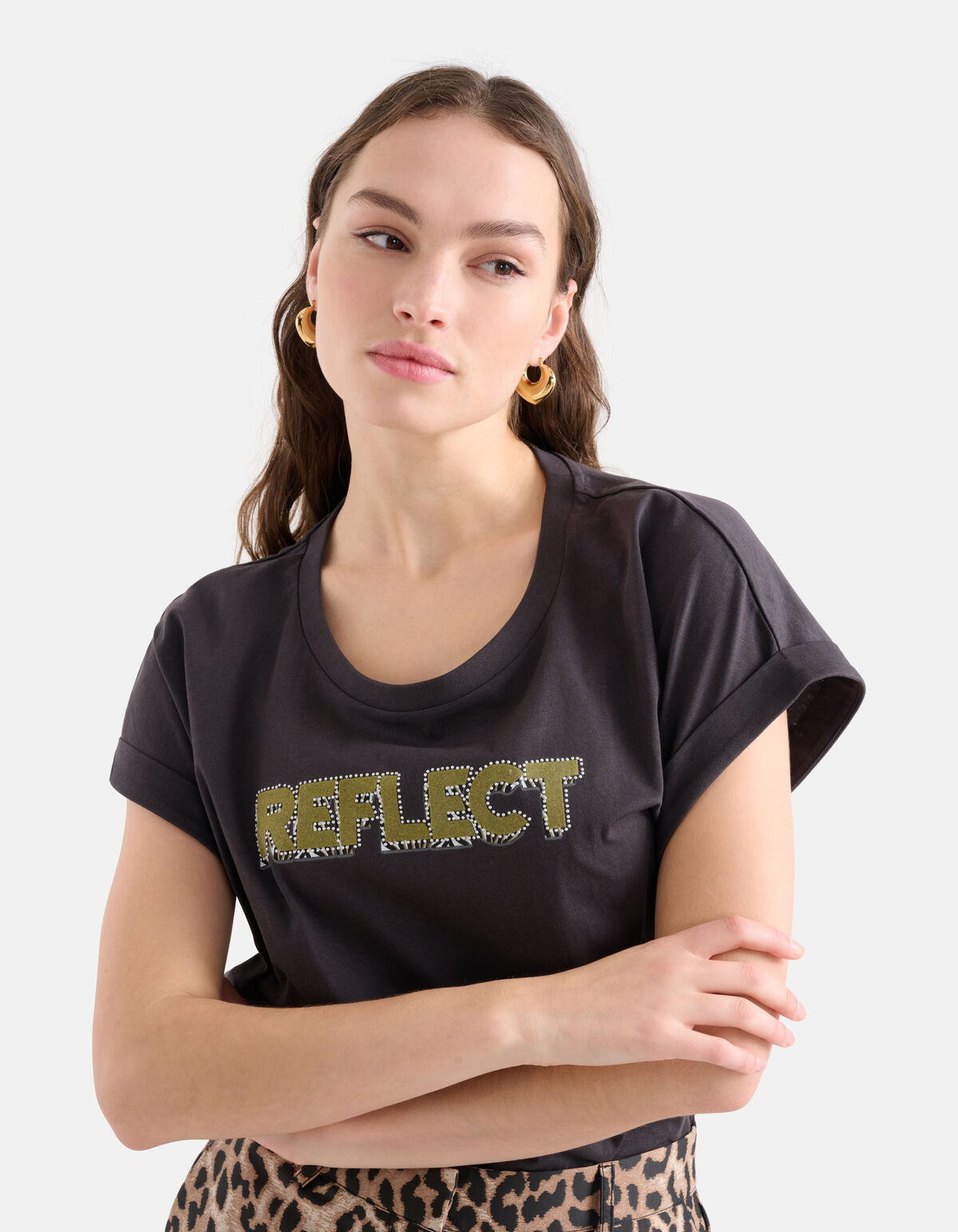 Artwork T-shirt Donkergrijs SHOEBY WOMEN