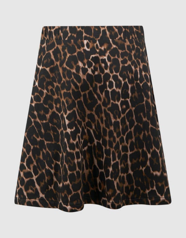 Leopard Mini Rok Bruin SHOEBY GIRLS