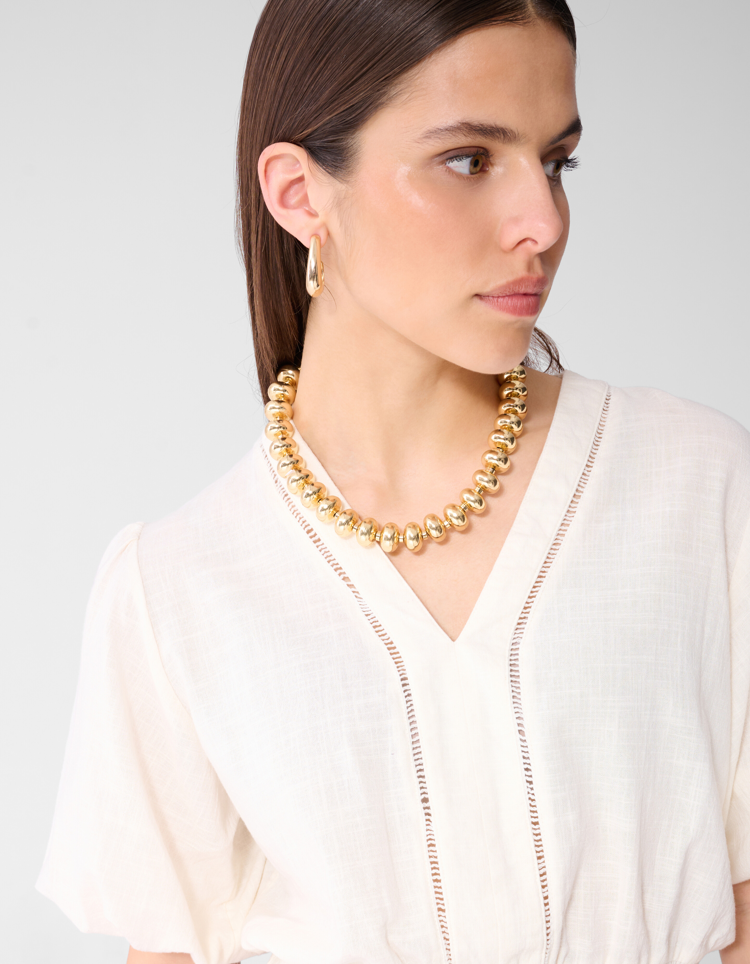 Round Oval Ketting Goud SHOEBY ACCESSOIRES