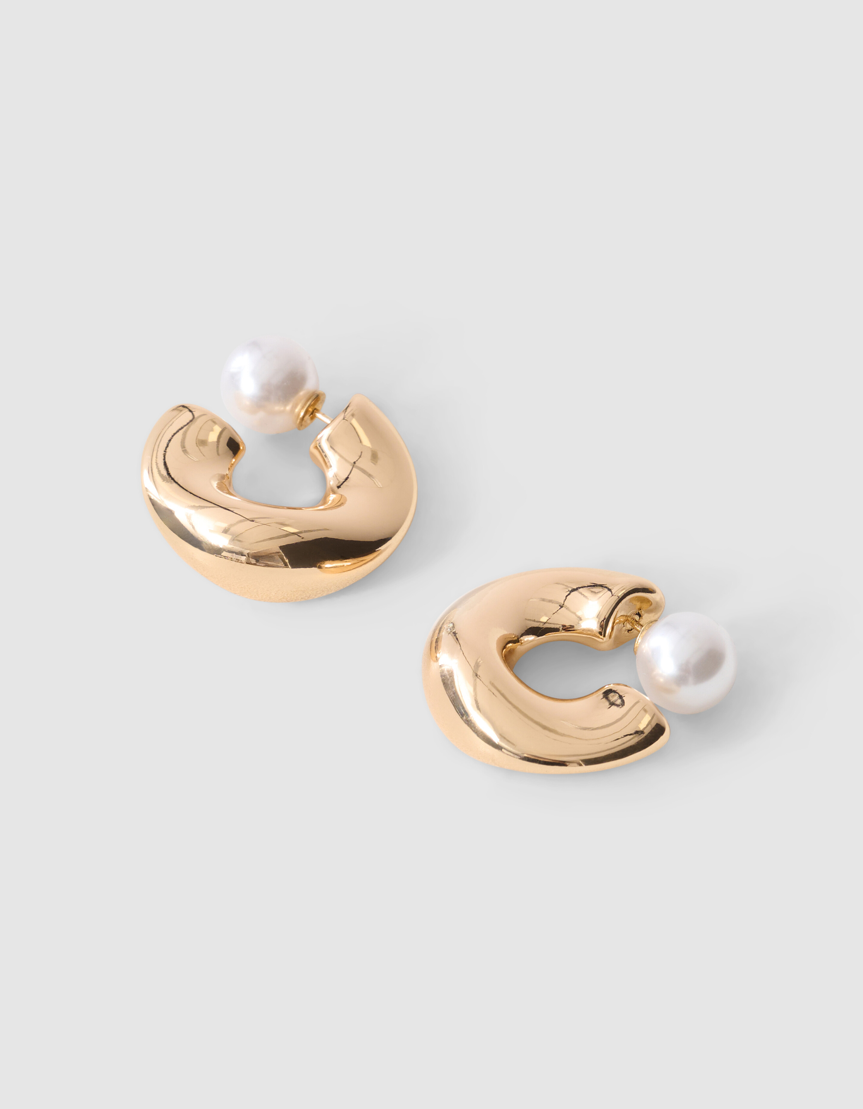 Clean Parel Hoop Oorbellen Goud SHOEBY ACCESSOIRES