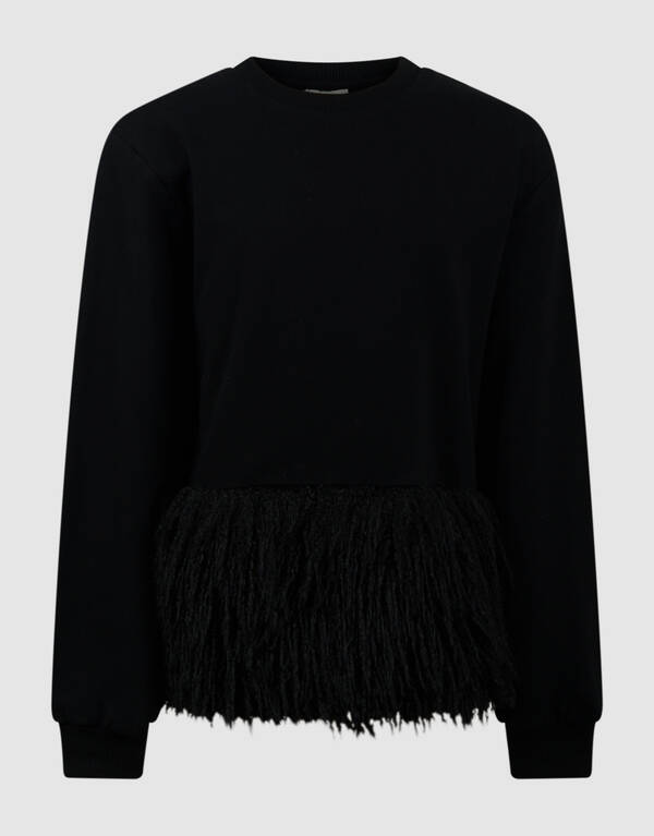 Feather Sweater Zwart SHOEBY GIRLS