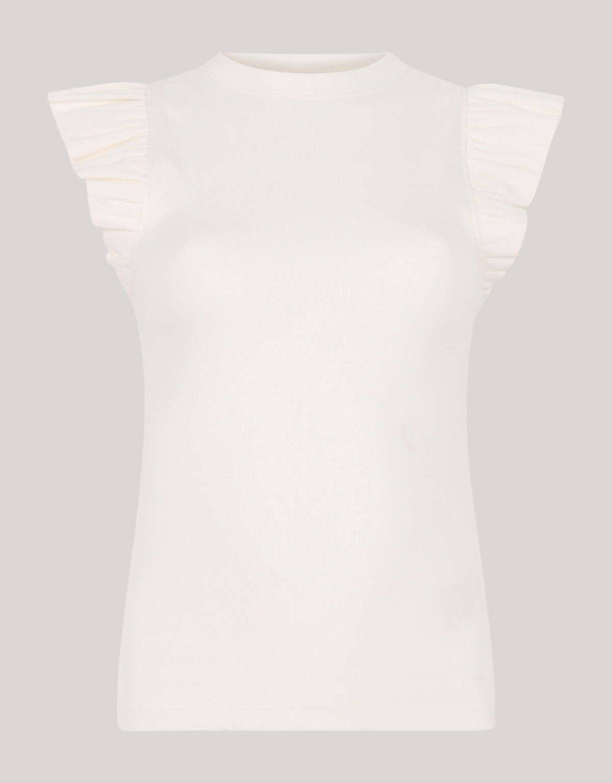 Jersey Ruffle Top Wit SHOEBY WOMEN