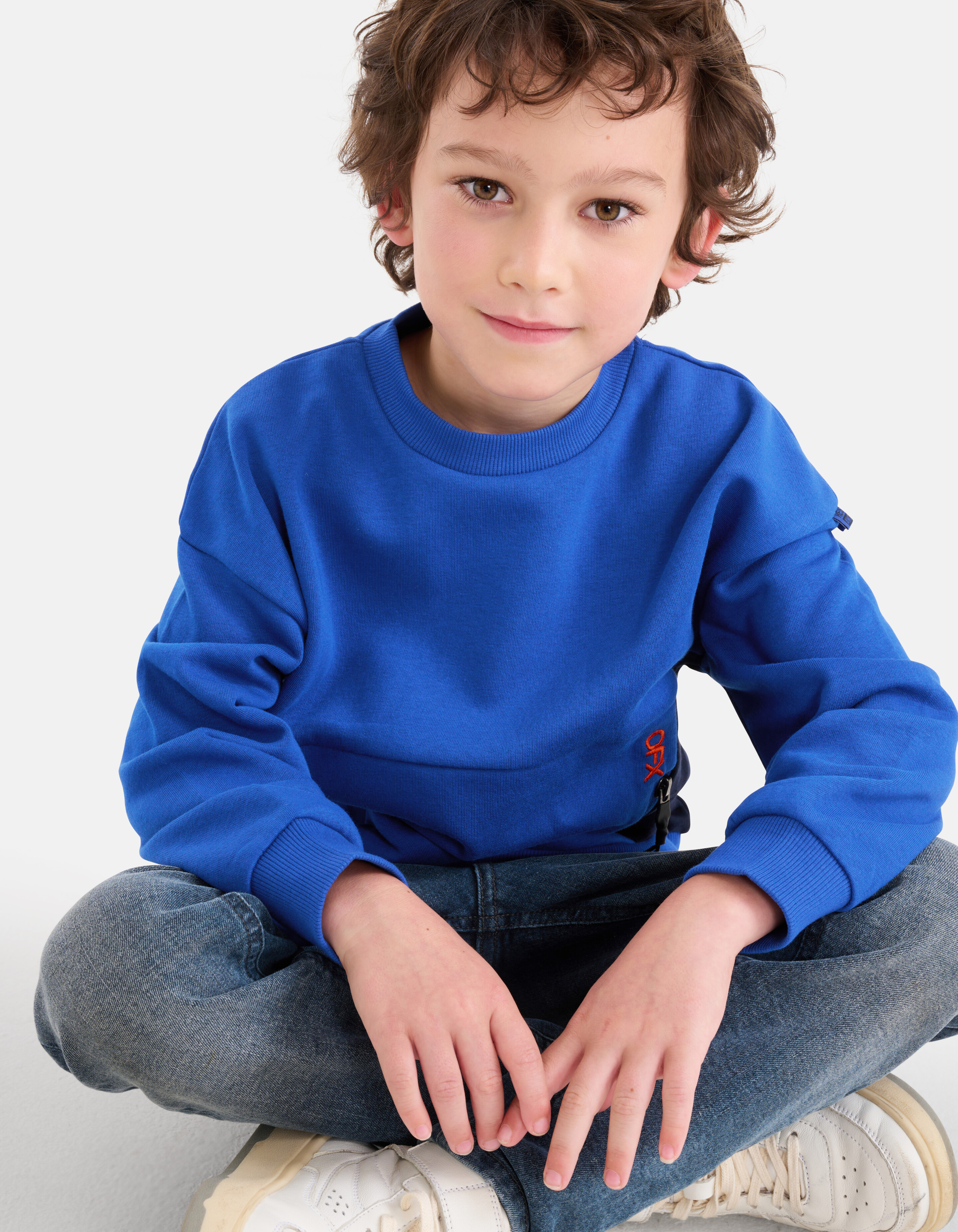 Zipper Sweater Blauw SHOEBY BOYS
