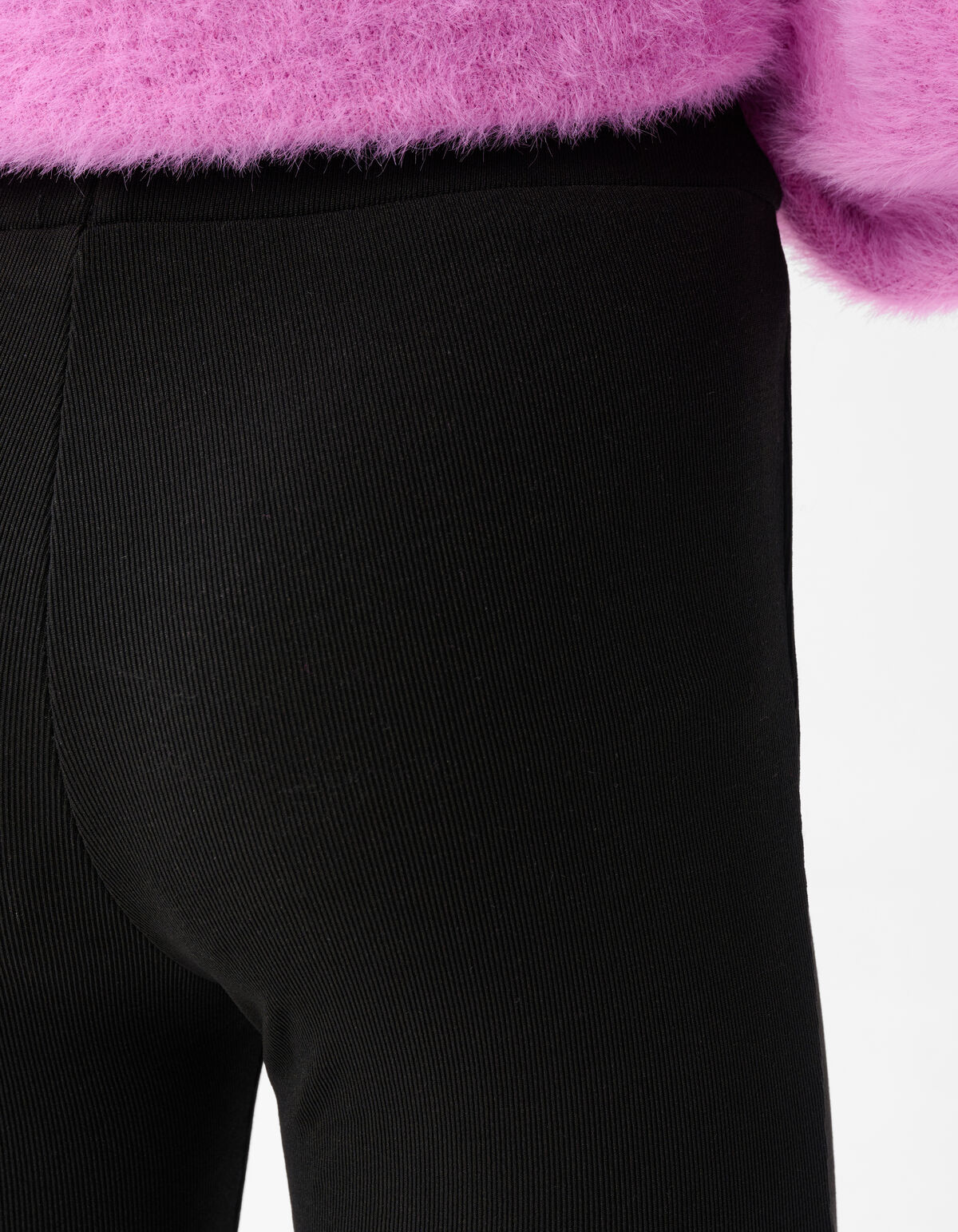 Rib Flared Legging Zwart SHOEBY GIRLS