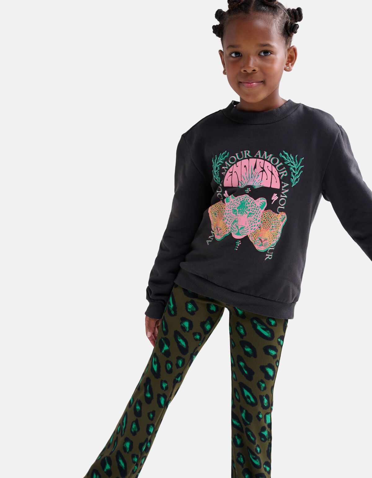 Tijger Sweater Donkergrijs SHOEBY GIRLS