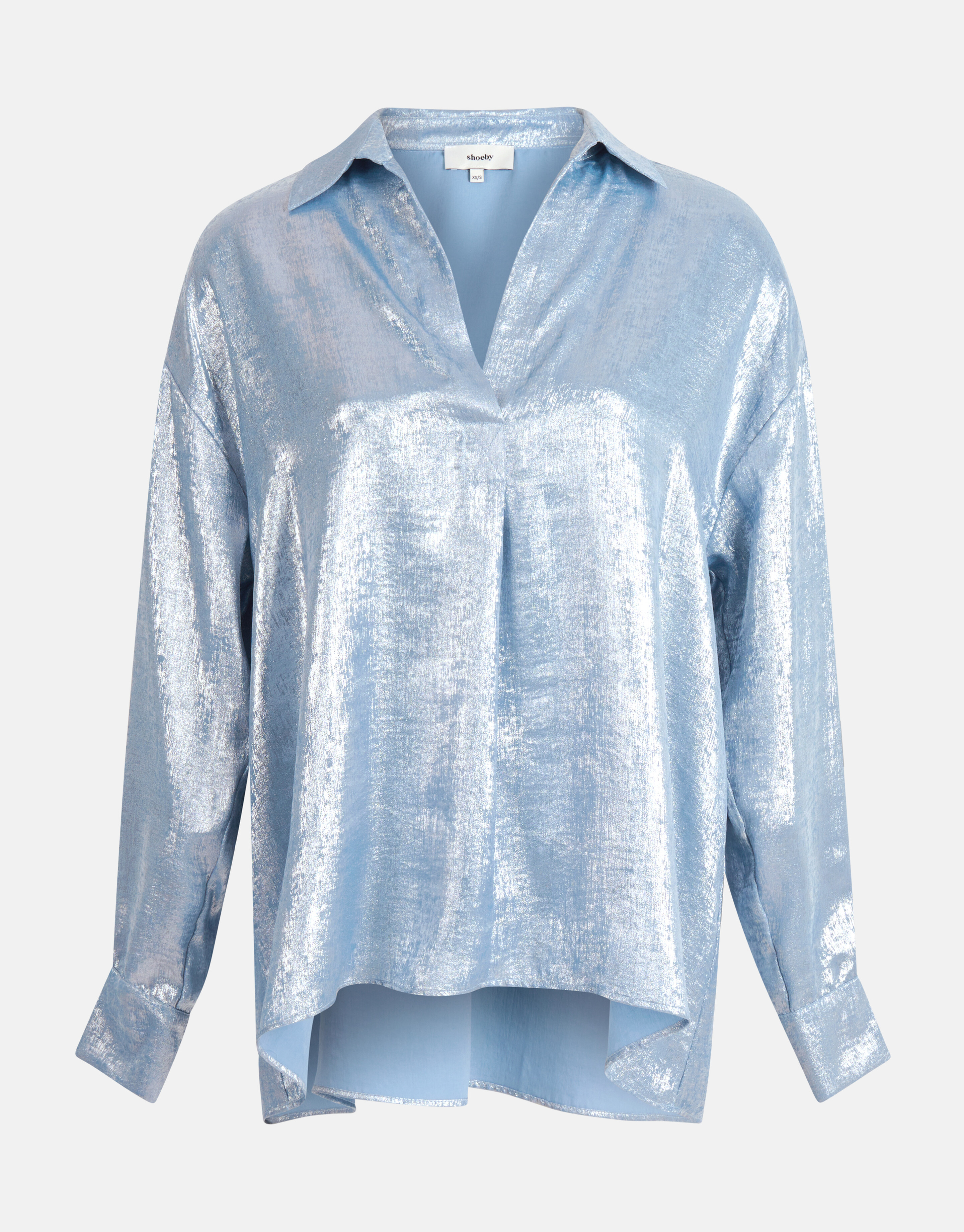 Metallic Blouse Lichtblauw SHOEBY WOMEN