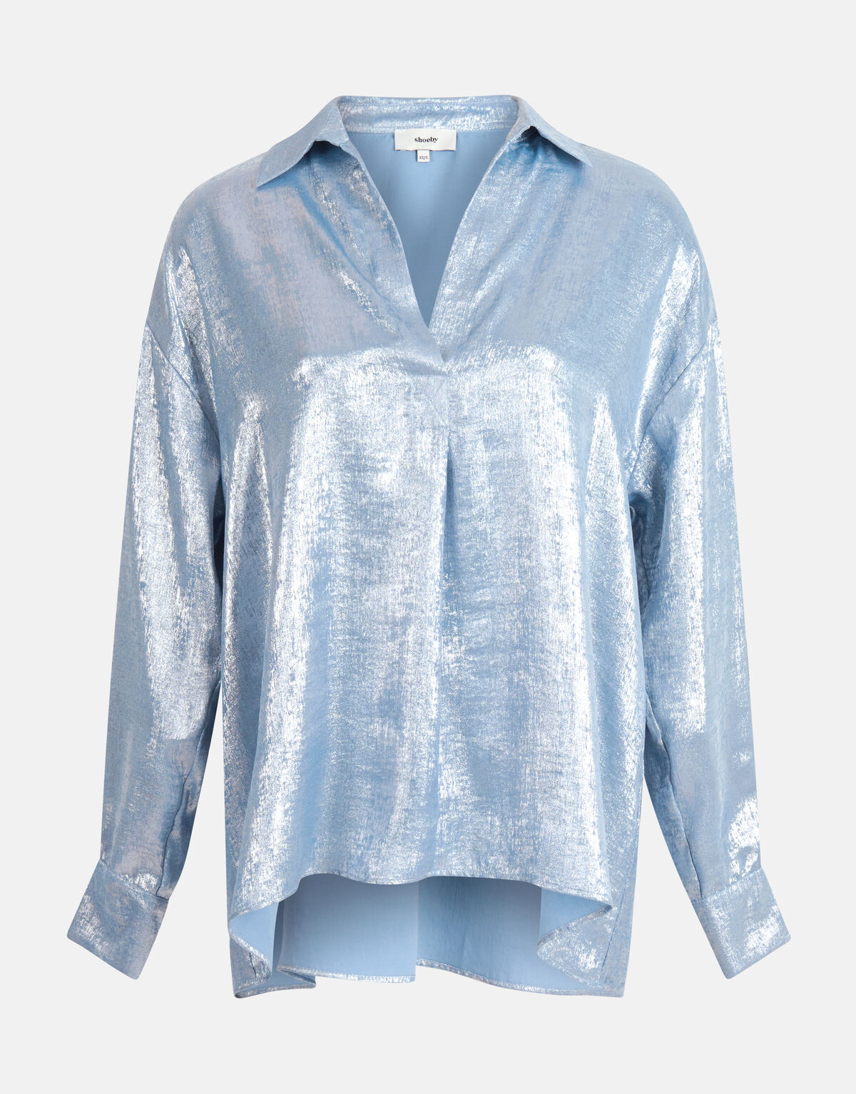 Metallic Blouse Lichtblauw SHOEBY WOMEN