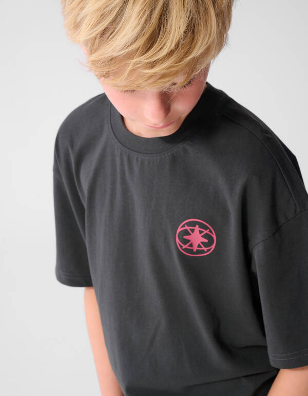 London Artwork T-shirt Donkergrijs SHOEBY BOYS
