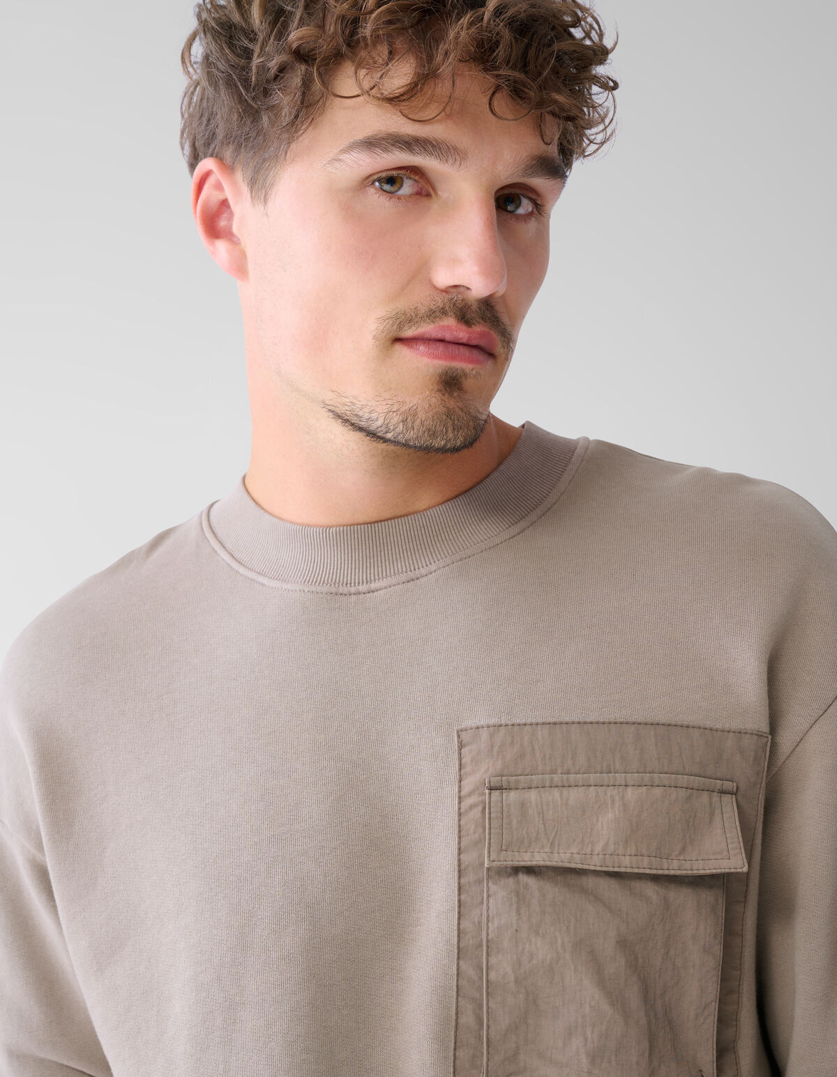 Pocket Sweater Lichtbruin SHOEBY MEN