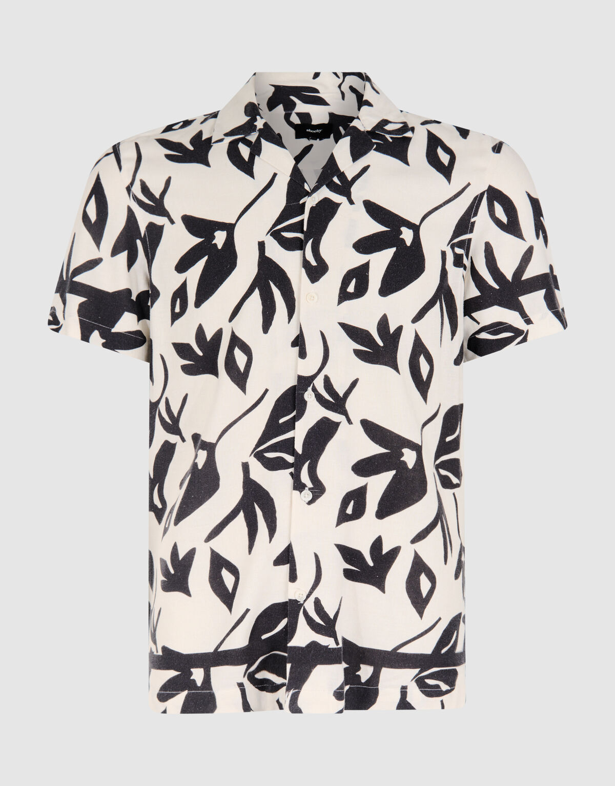 Linnen Bloemen Shirt Gebroken Wit SHOEBY MEN