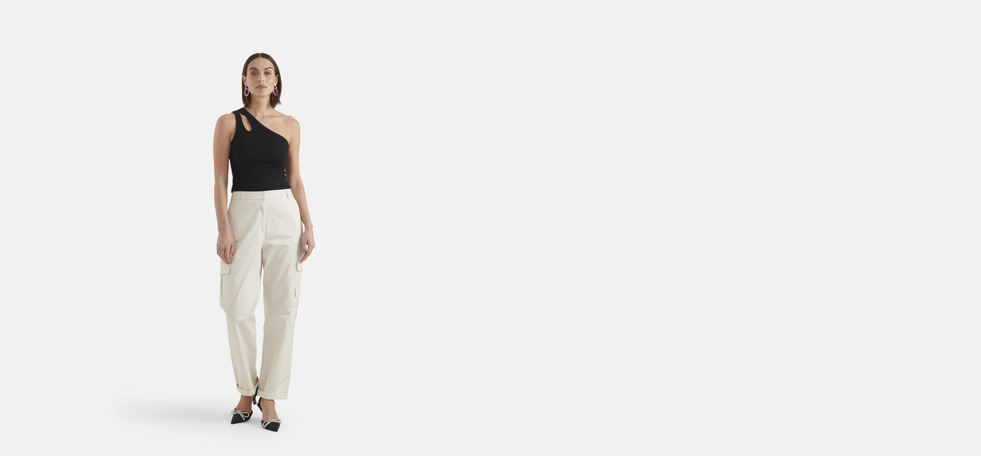 Cargo Broek Gebroken Wit SHOEBY WOMEN