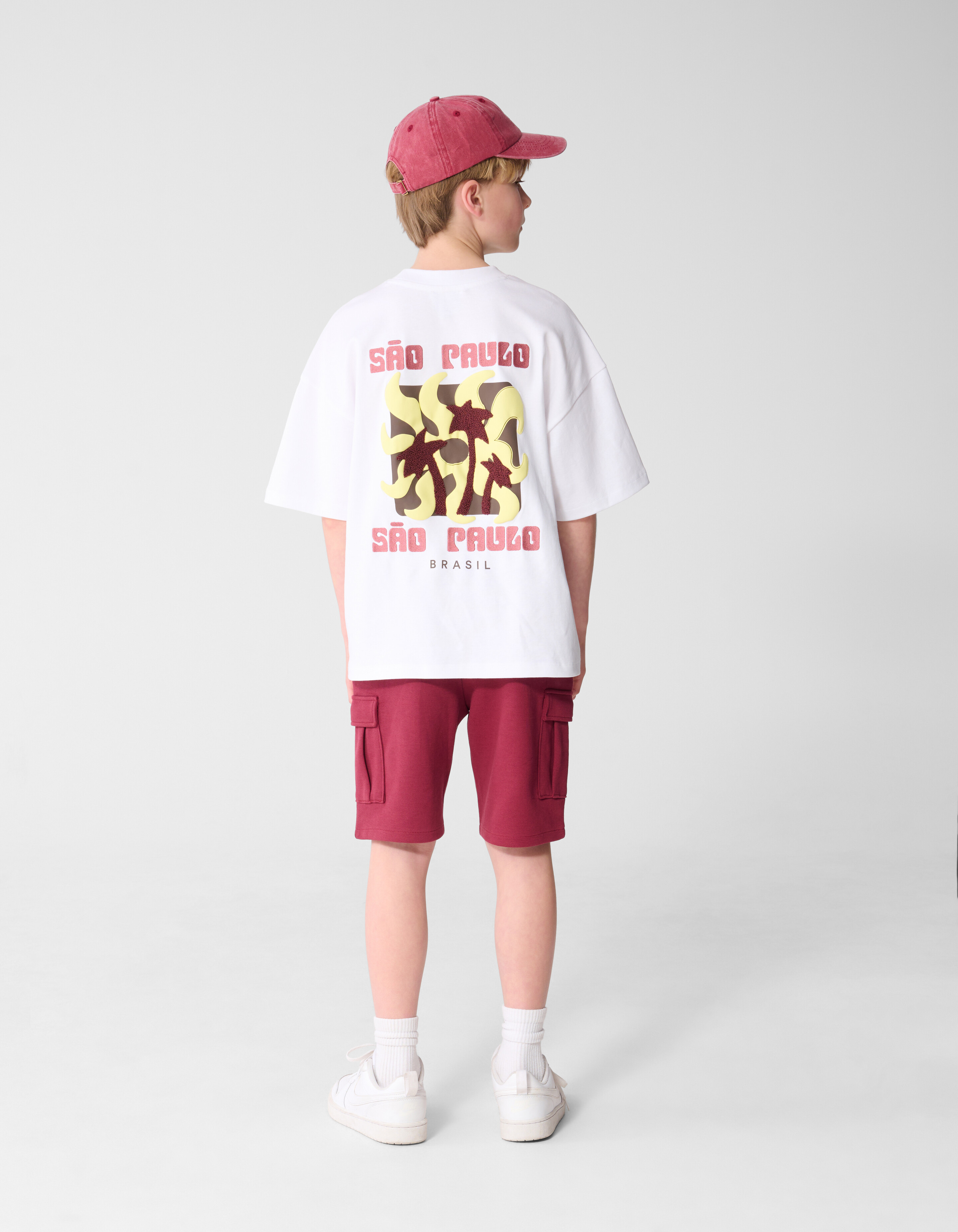 Cargo Pique Short Donkerrood SHOEBY BOYS