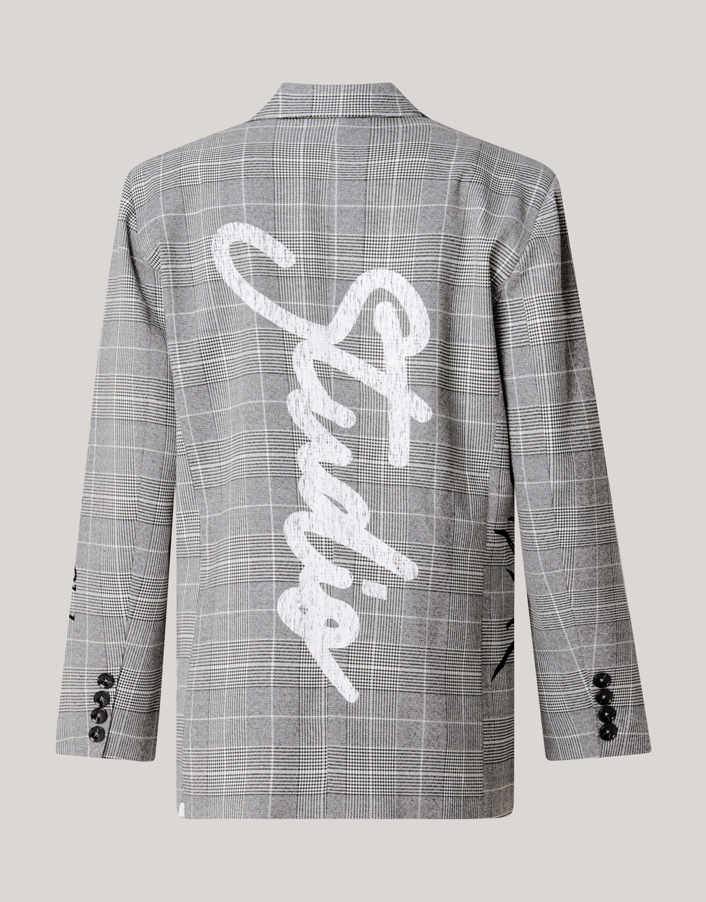 Tekst Blazer Grijs SHOEBY WOMEN