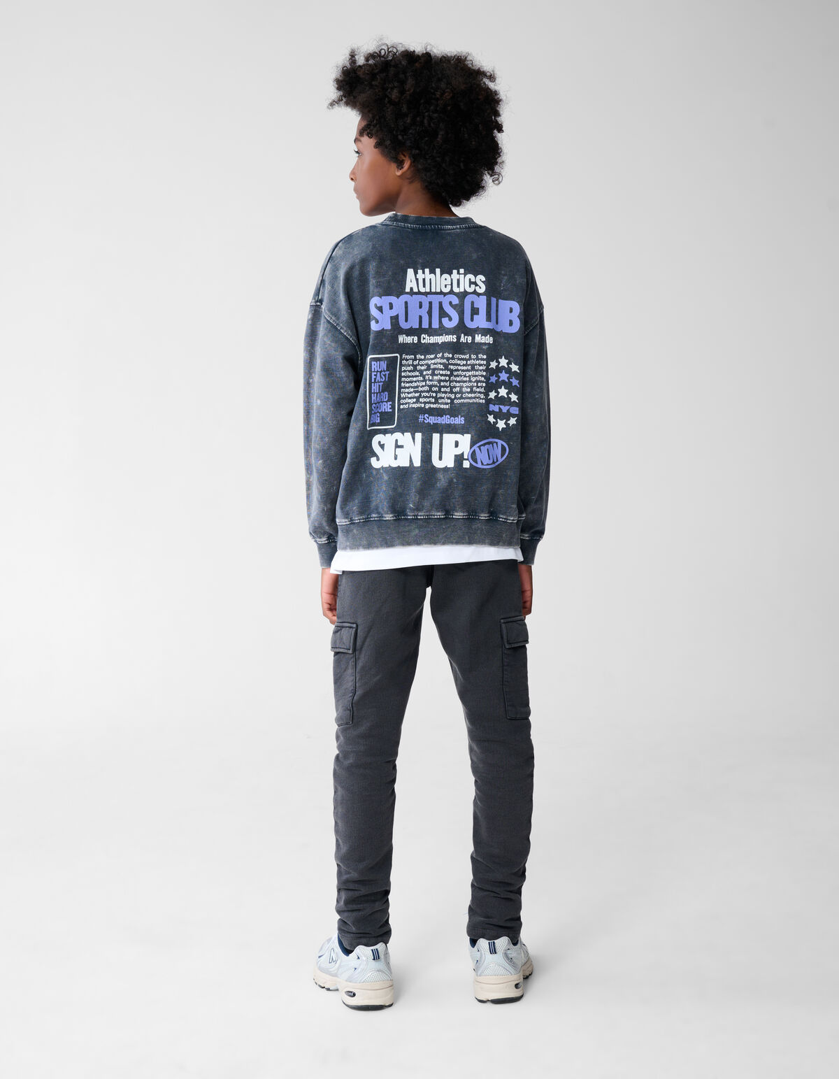 Washed Cargo Broek Donkergrijs SHOEBY BOYS