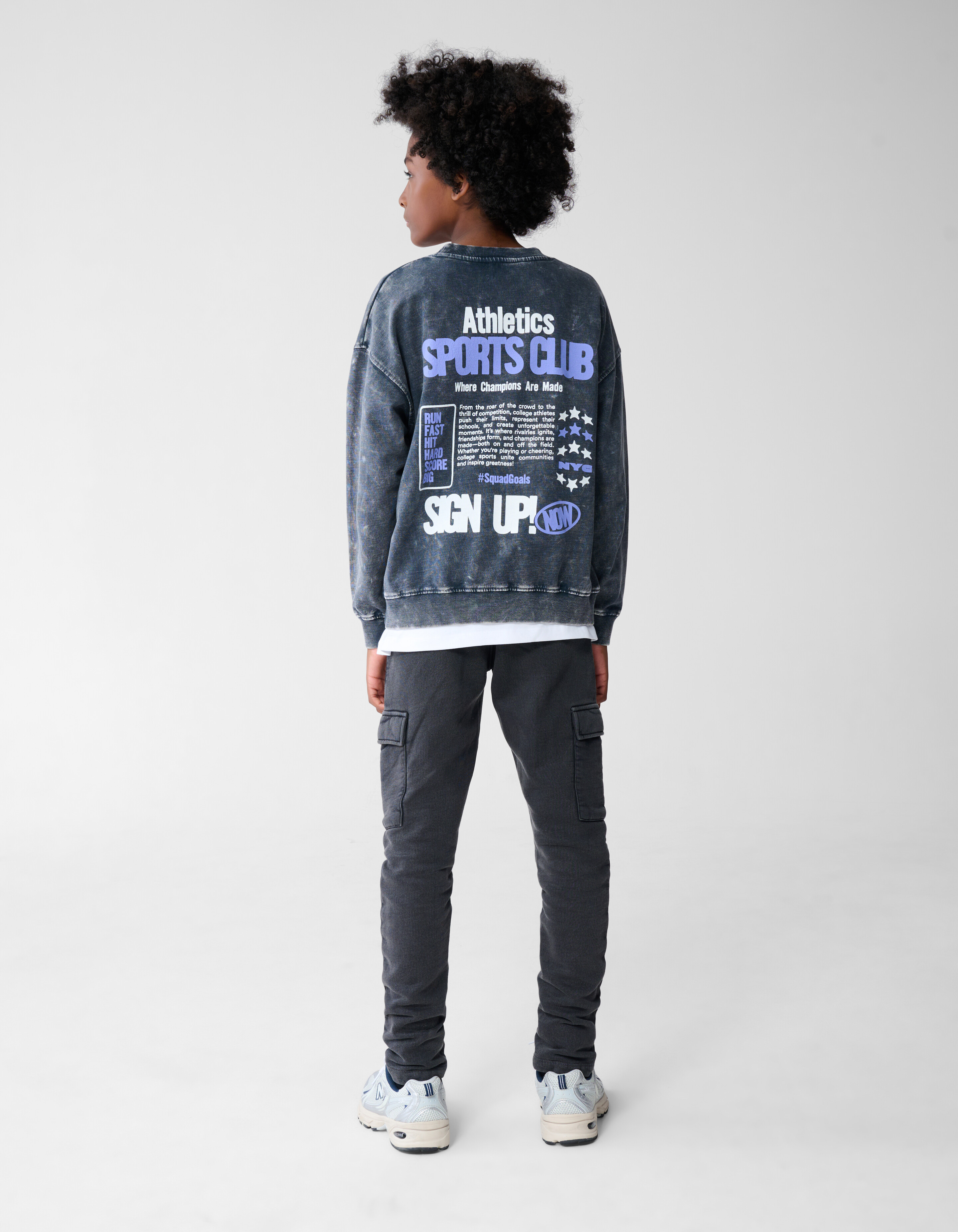 Washed Cargo Broek Donkergrijs SHOEBY BOYS