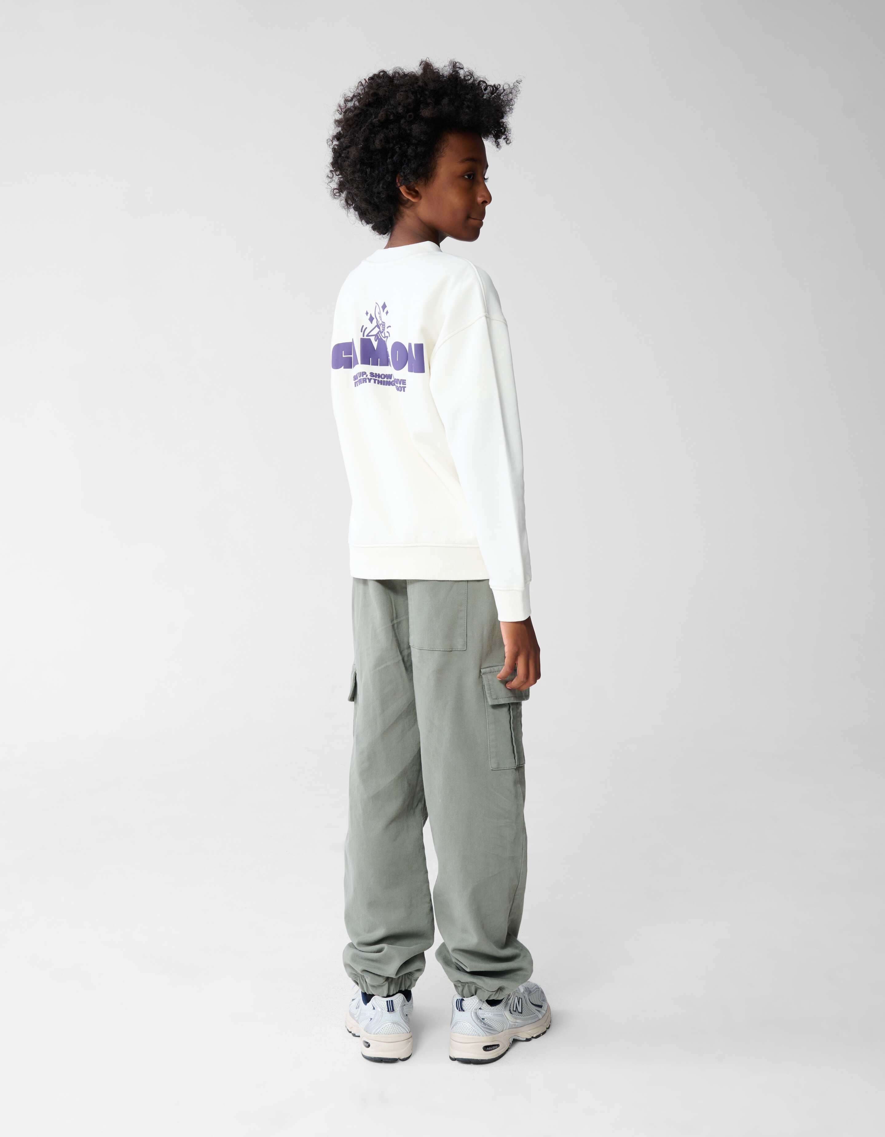 Loose Fit Jog Cargo Broek Khaki SHOEBY BOYS
