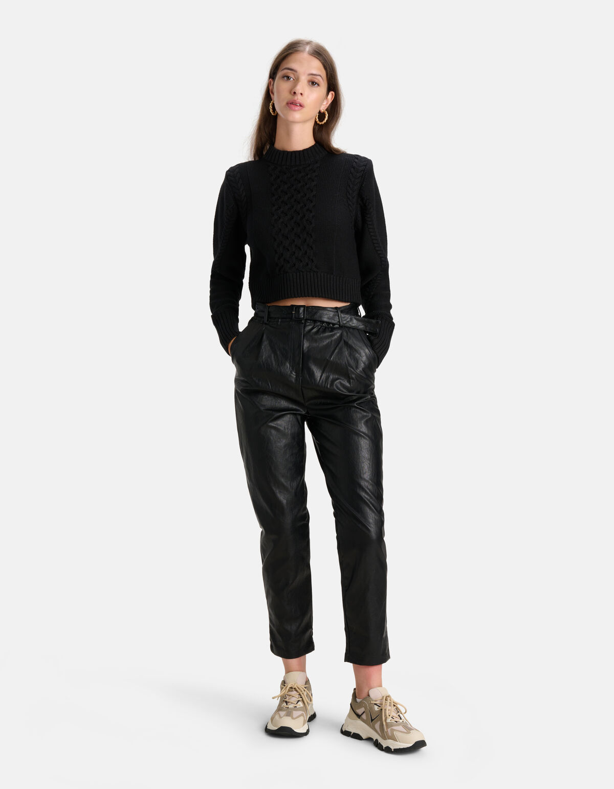 Vegan Leren Broek Zwart SHOEBY WOMEN