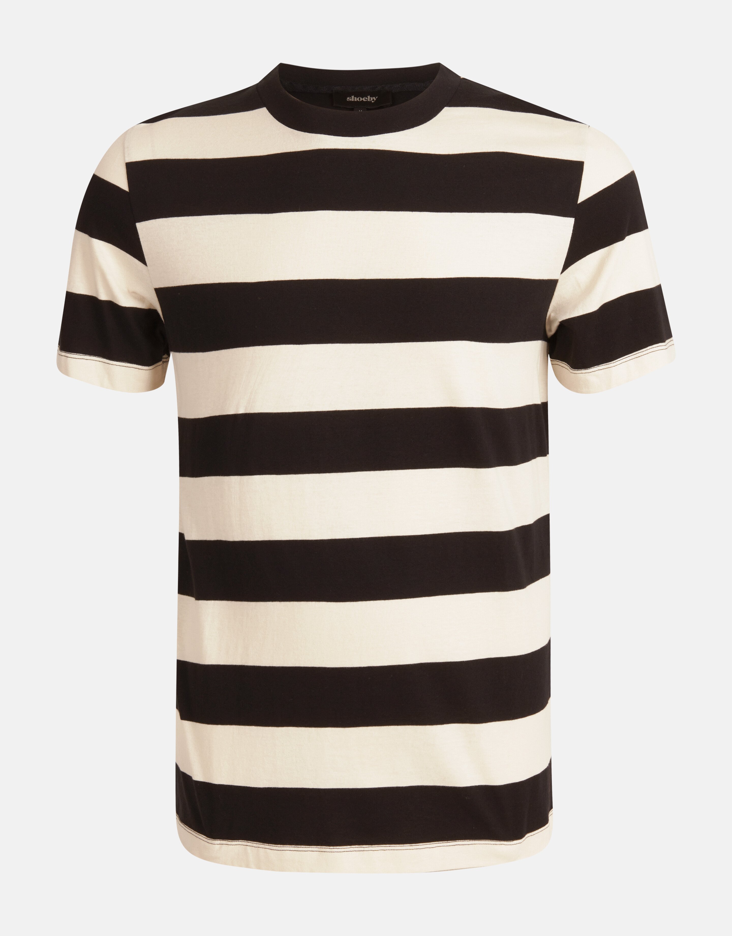 Gestreept T-shirt Zwart SHOEBY MEN