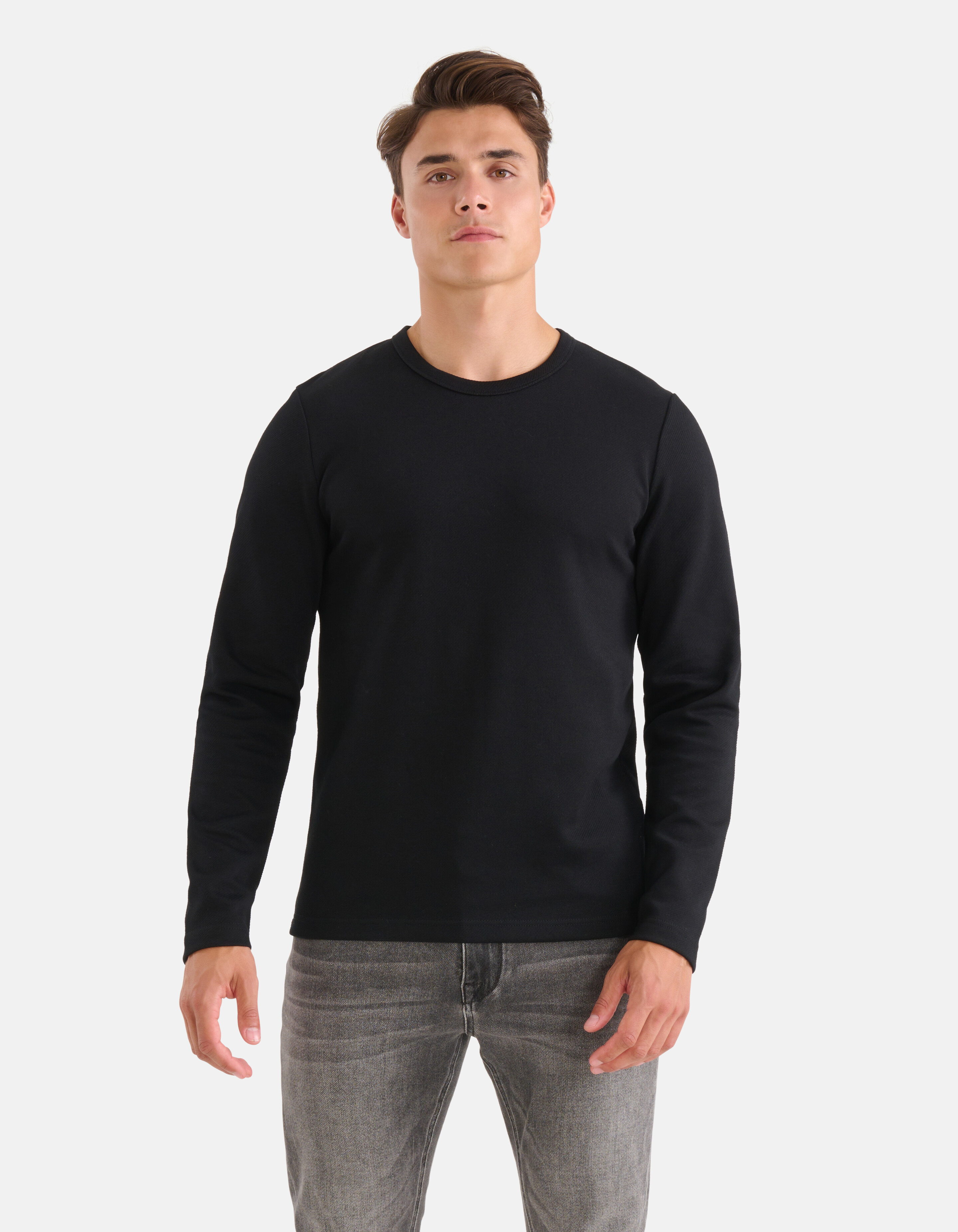 Structuur T-shirt Zwart SHOEBY MEN