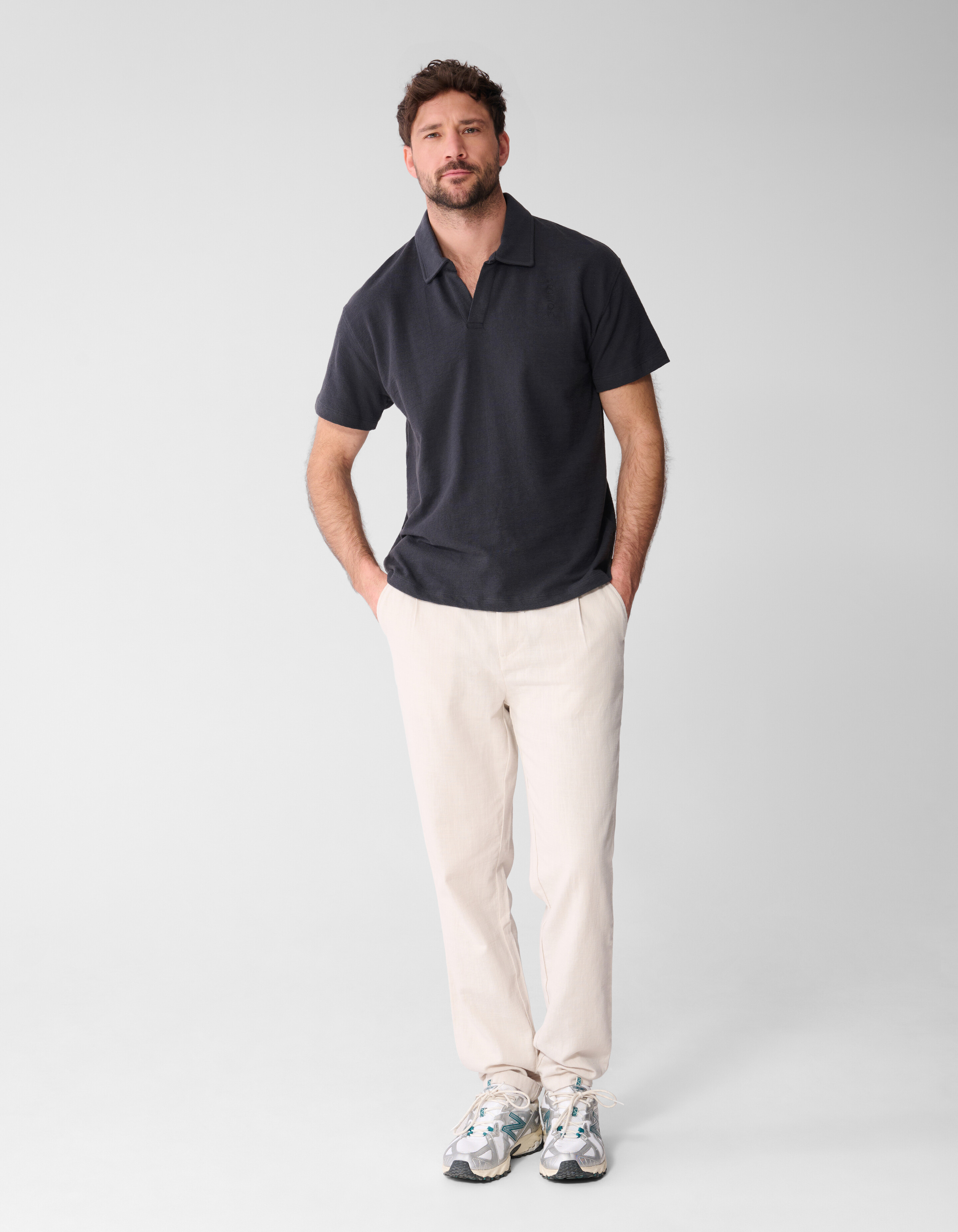 Relaxed Polo Donkergrijs SHOEBY MEN