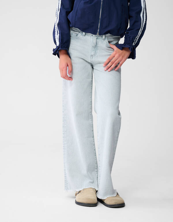 Wide Leg Jeans Lichtgrijs SHOEBY GIRLS