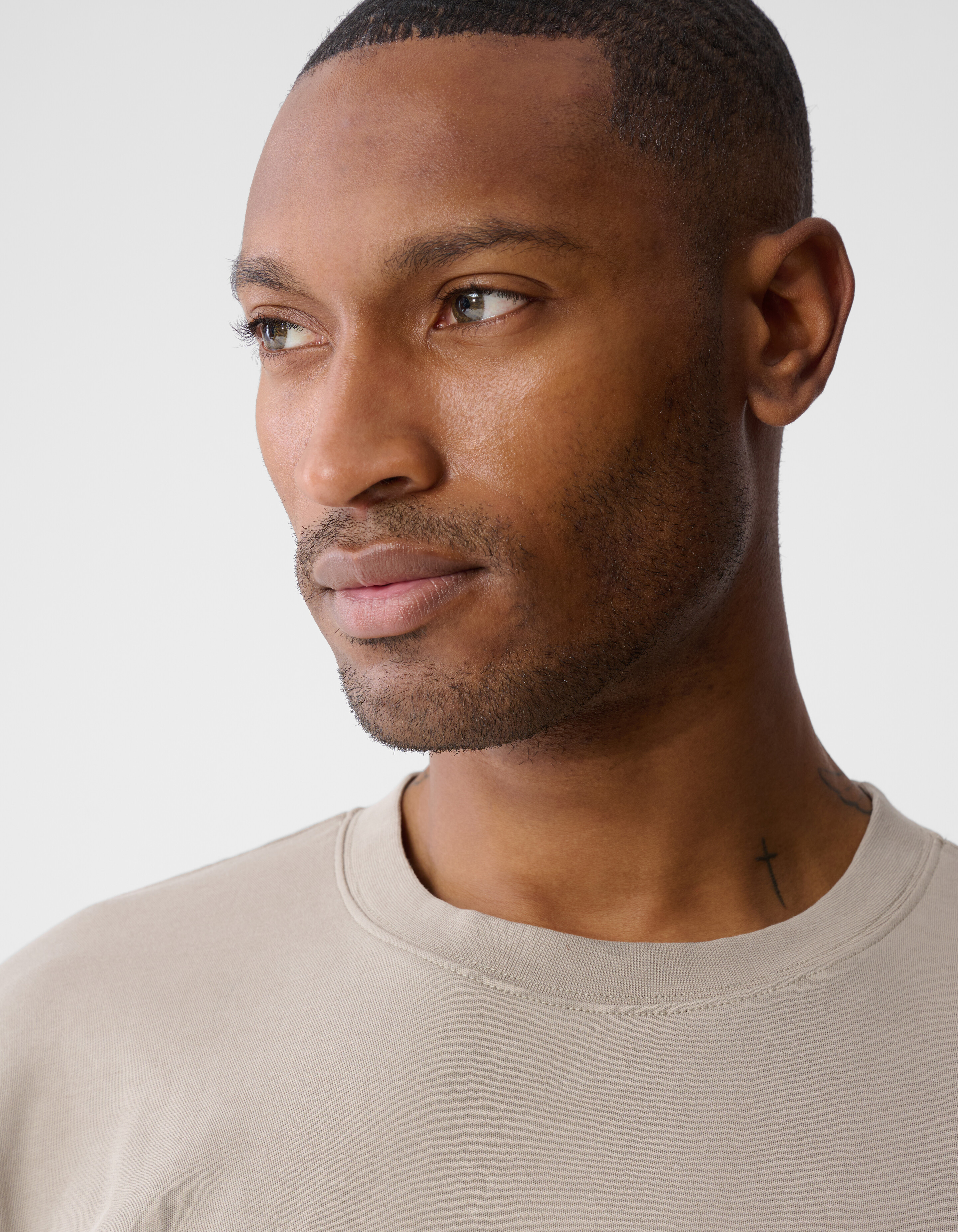 Spark Embroidery T-shirt Lichtbruin SHOEBY MEN