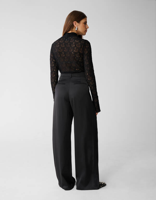 Kanten Top Zwart By Mieke SHOEBY WOMEN