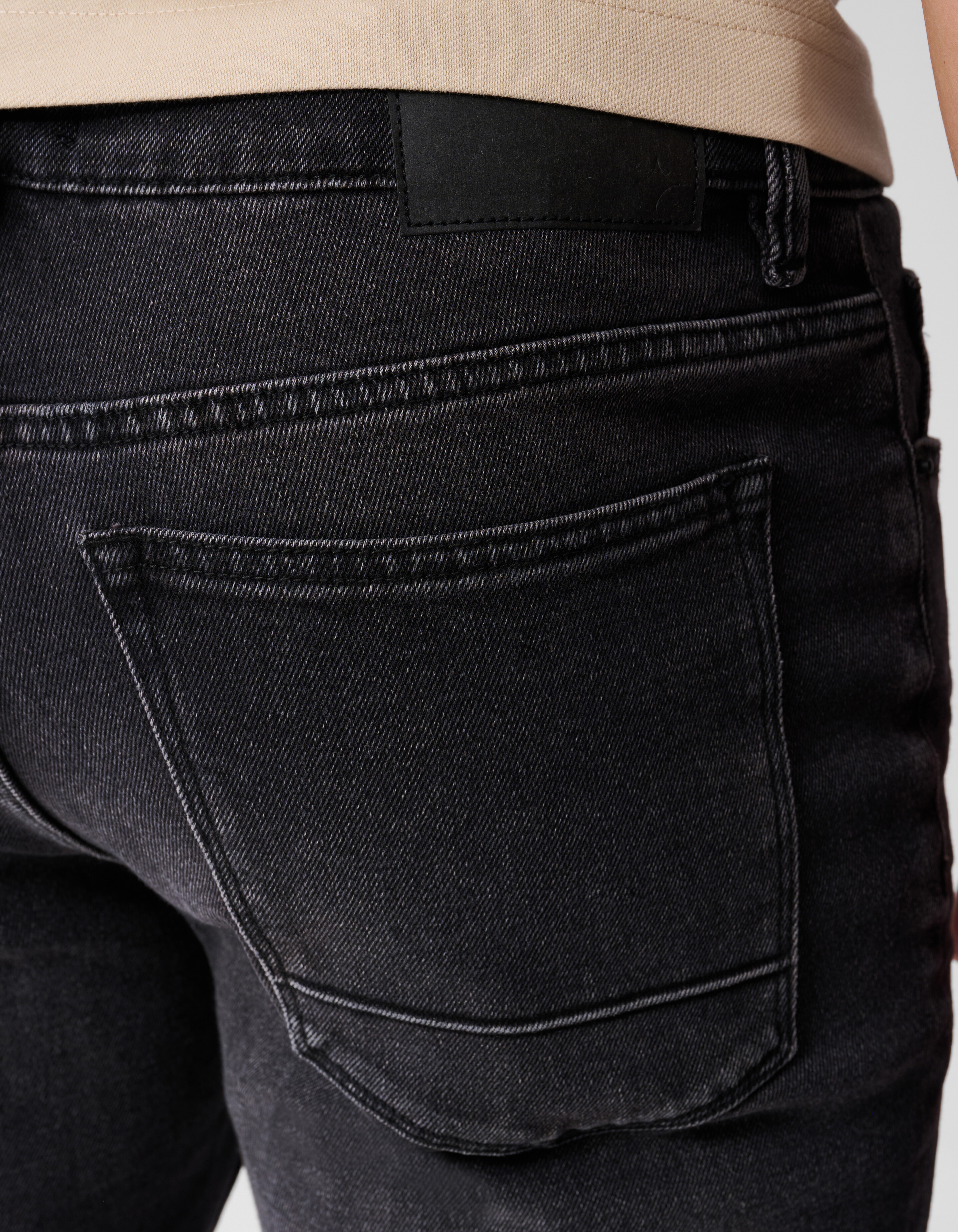 Washed Straight Fit Jeans Zwart L32 SHOEBY MEN