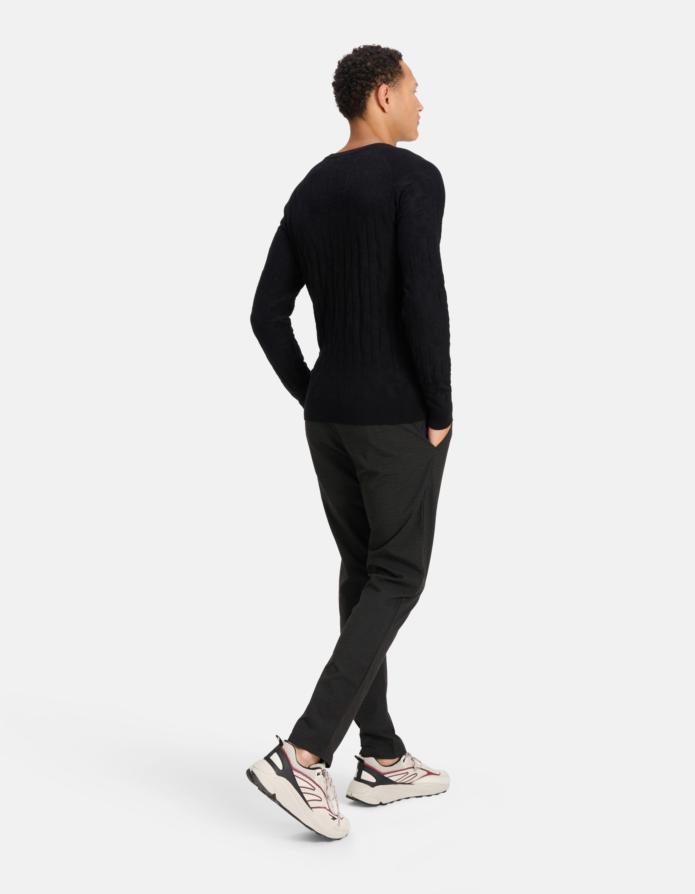 Gestructureerde Trui Zwart SHOEBY MEN