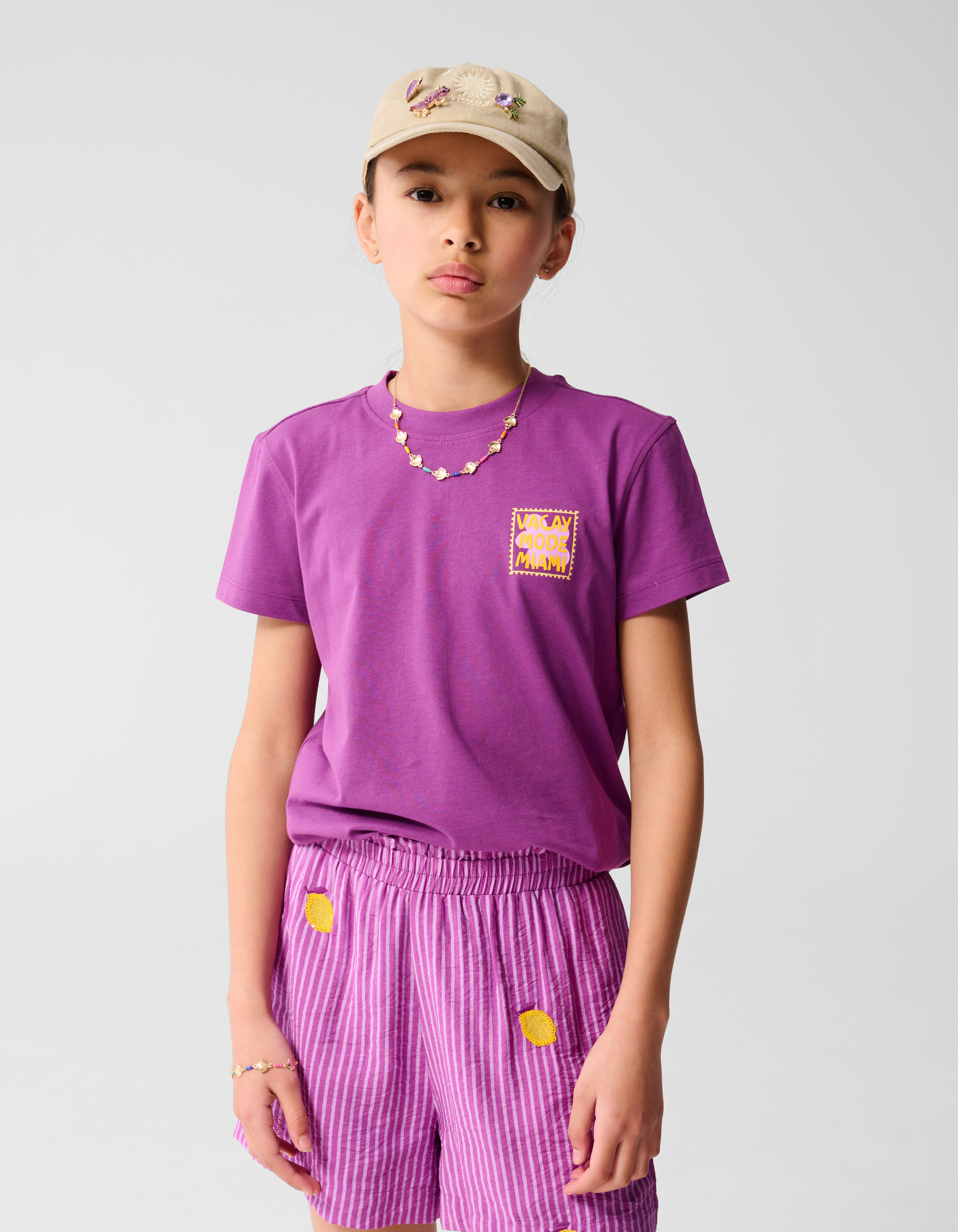 Vacay Artwork T-shirt Paars SHOEBY GIRLS