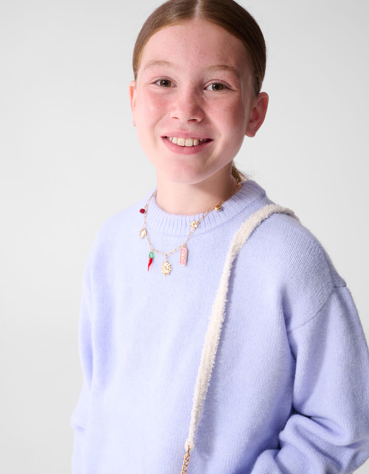Strik Gebreide Trui Paars SHOEBY GIRLS