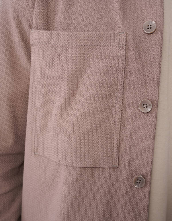 Structuur Overshirt Lichtbruin SHOEBY MEN