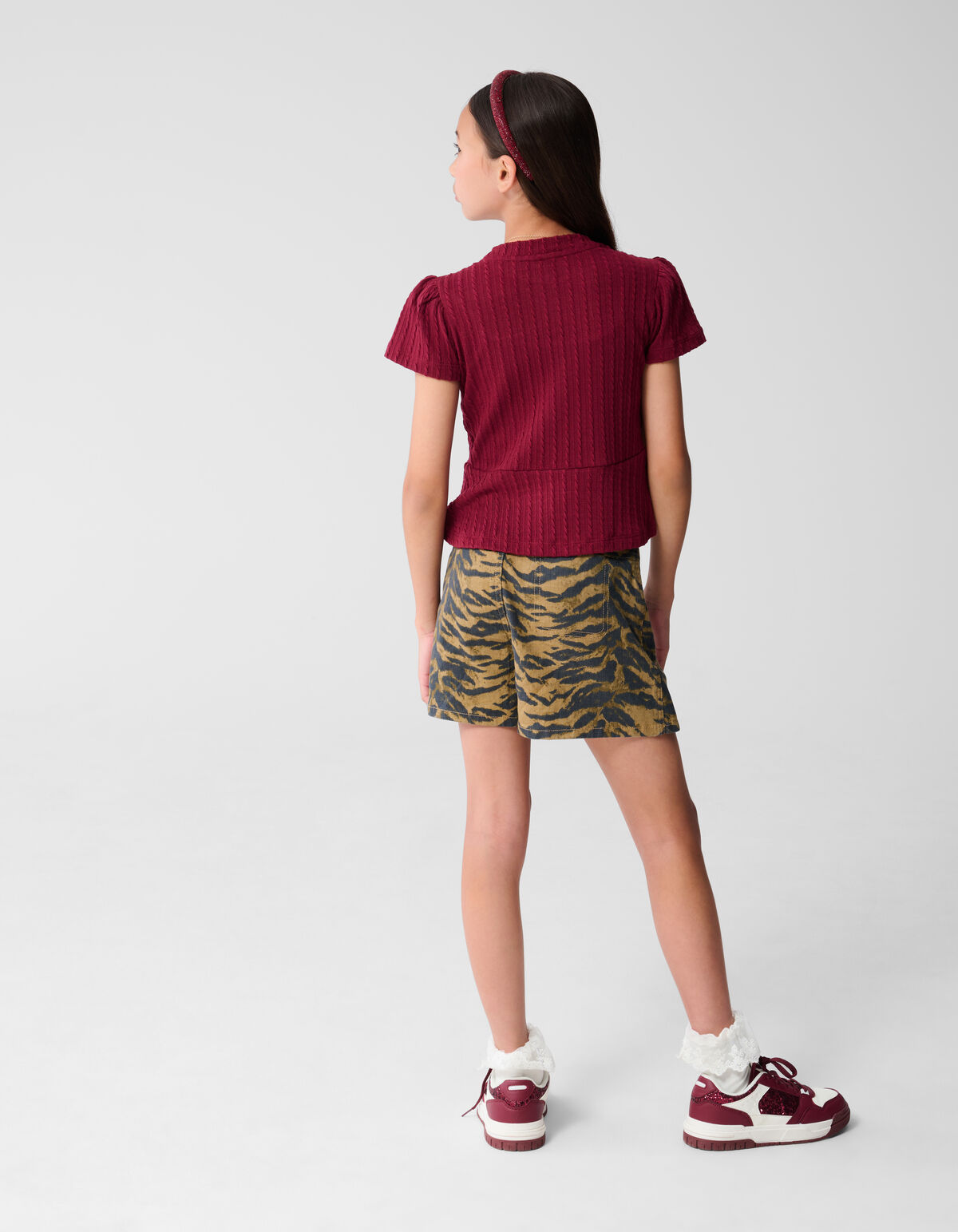 Peplum Top Donkerrood SHOEBY GIRLS